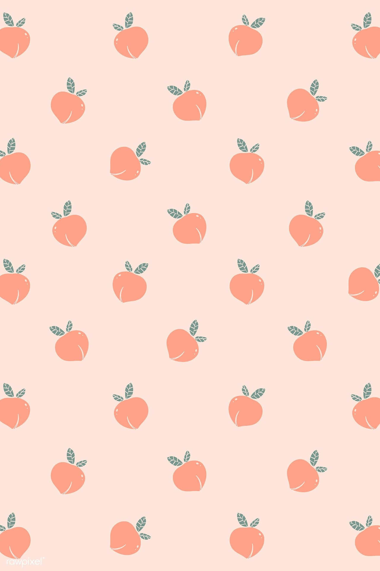 Cute Peach Liitle Pattern Pink Background Background