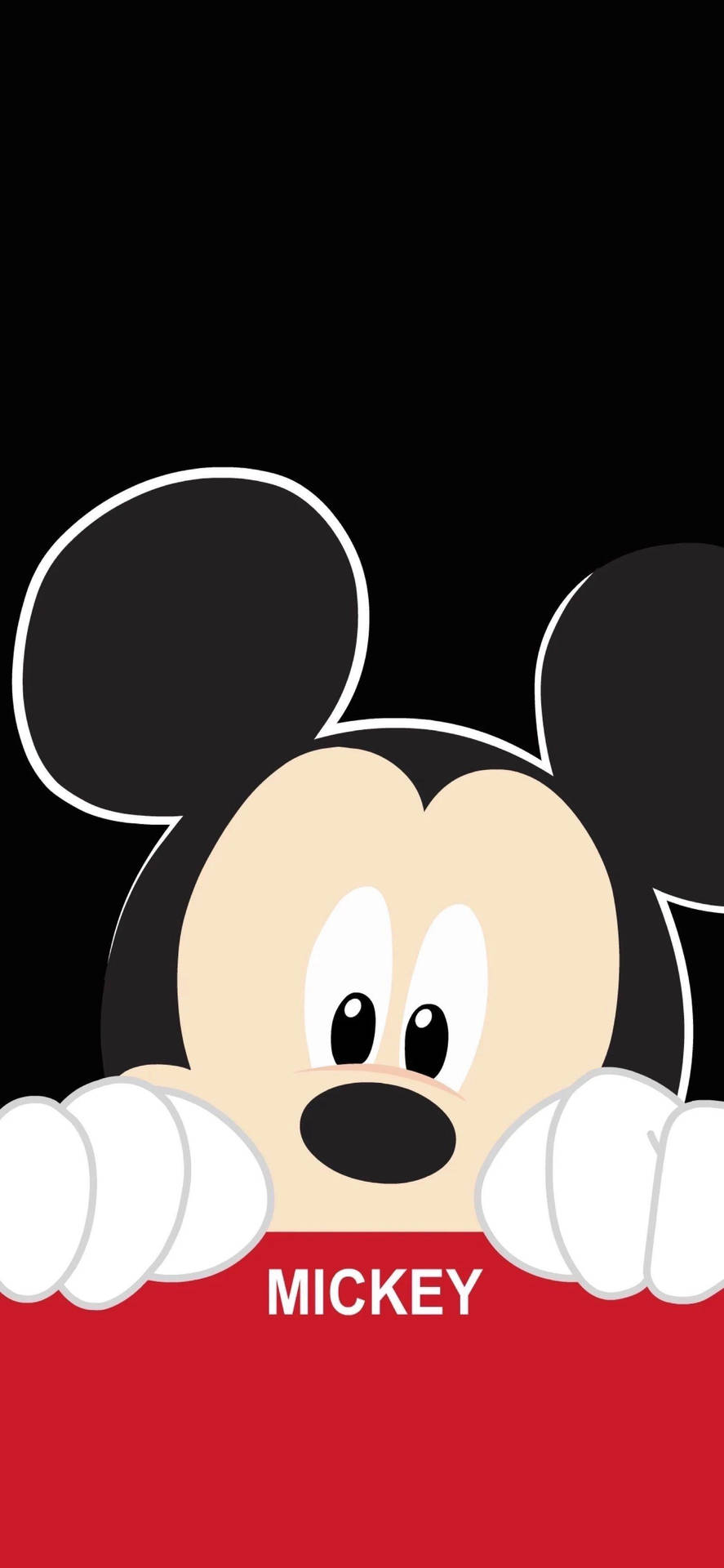 Cute Peeking Mickey Mouse Iphone Background