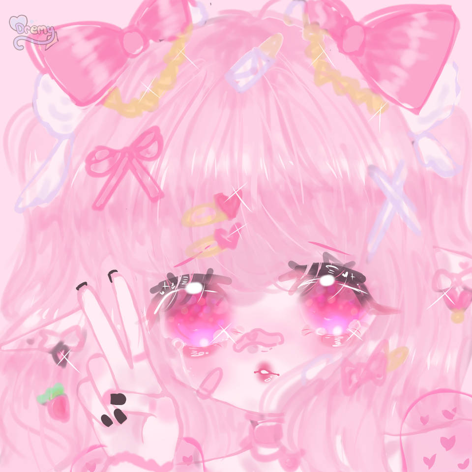 Cute Pfp Pink Anime Girl Background