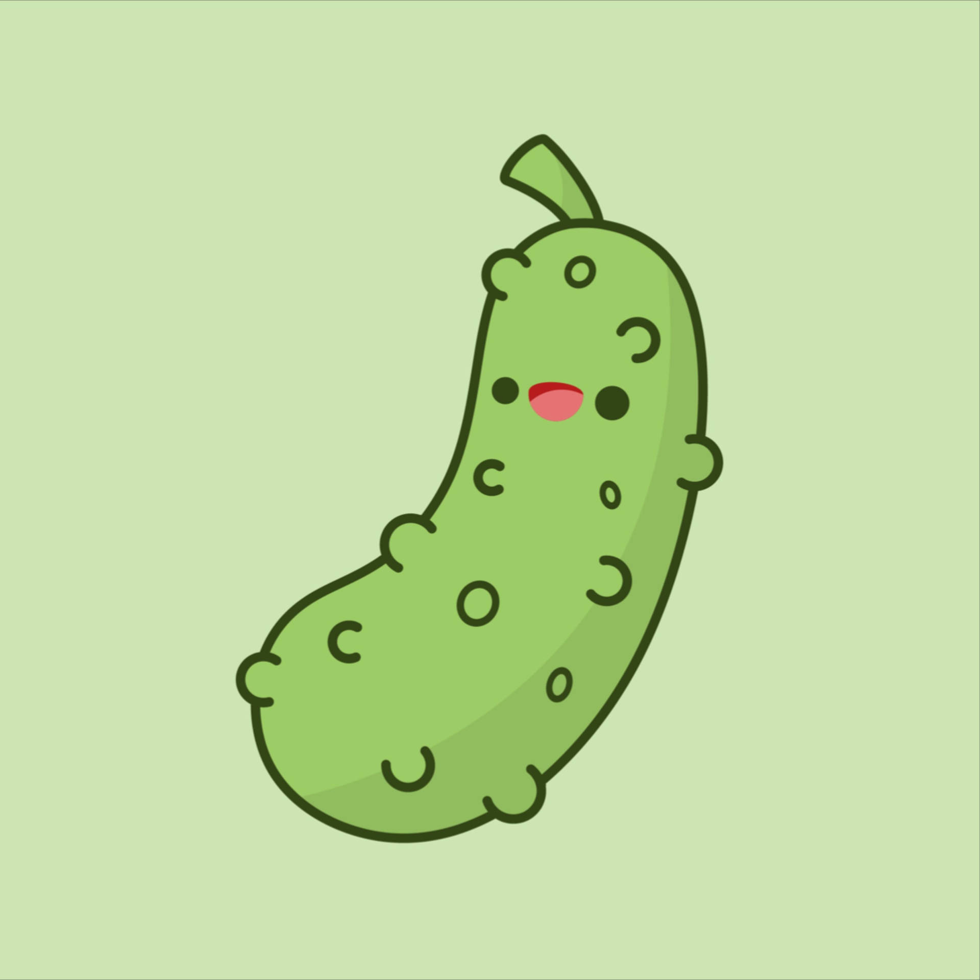 Cute Pickle Cartoon Background