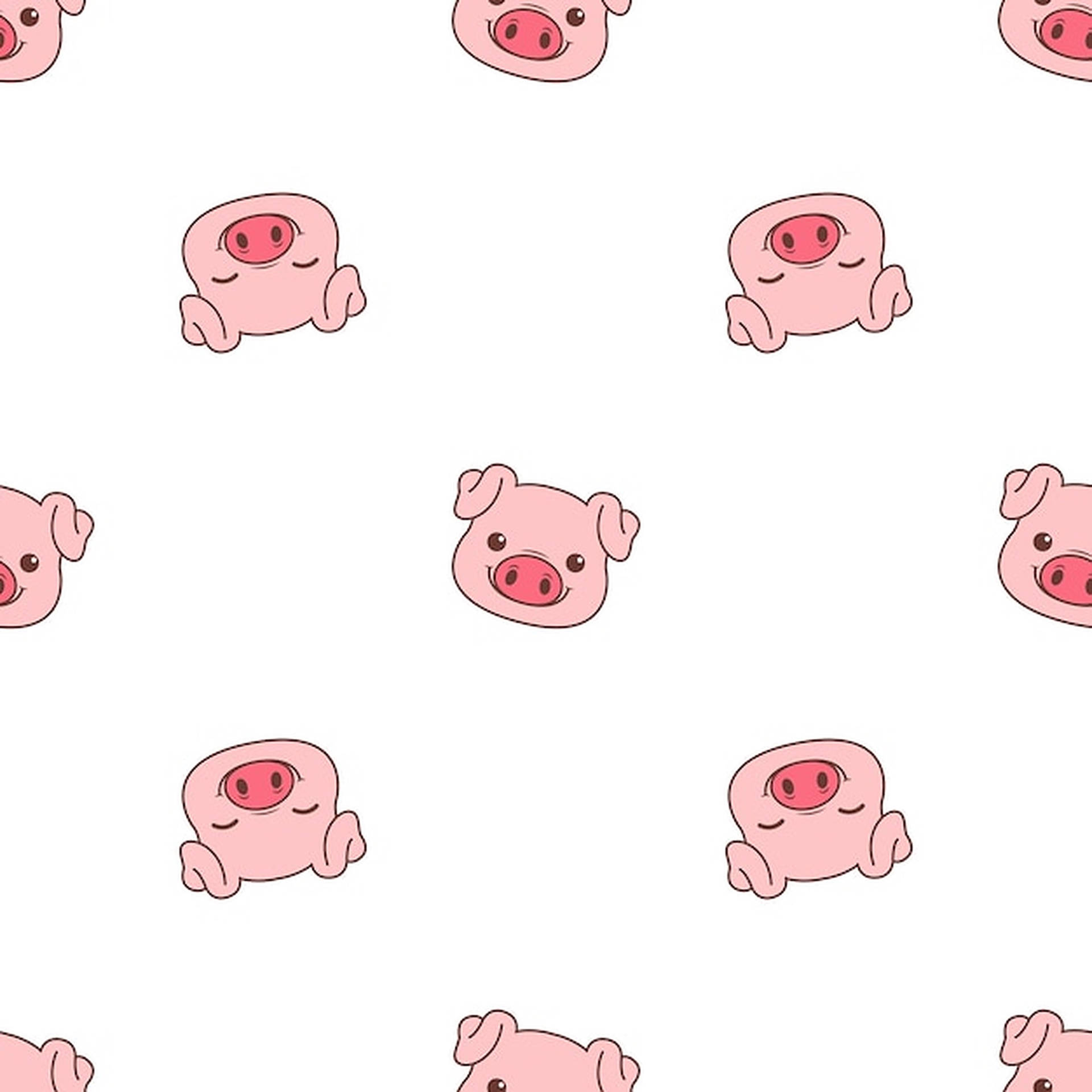 Cute Pig Head Pattern