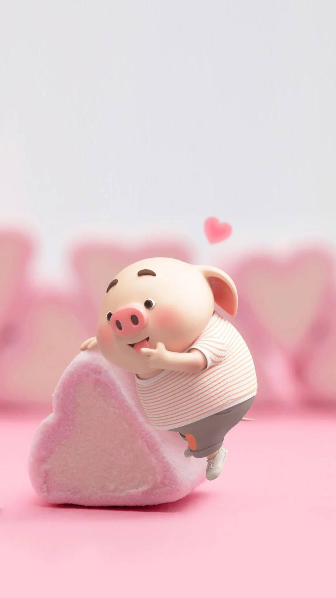 Cute Pig Heart Marshmallow