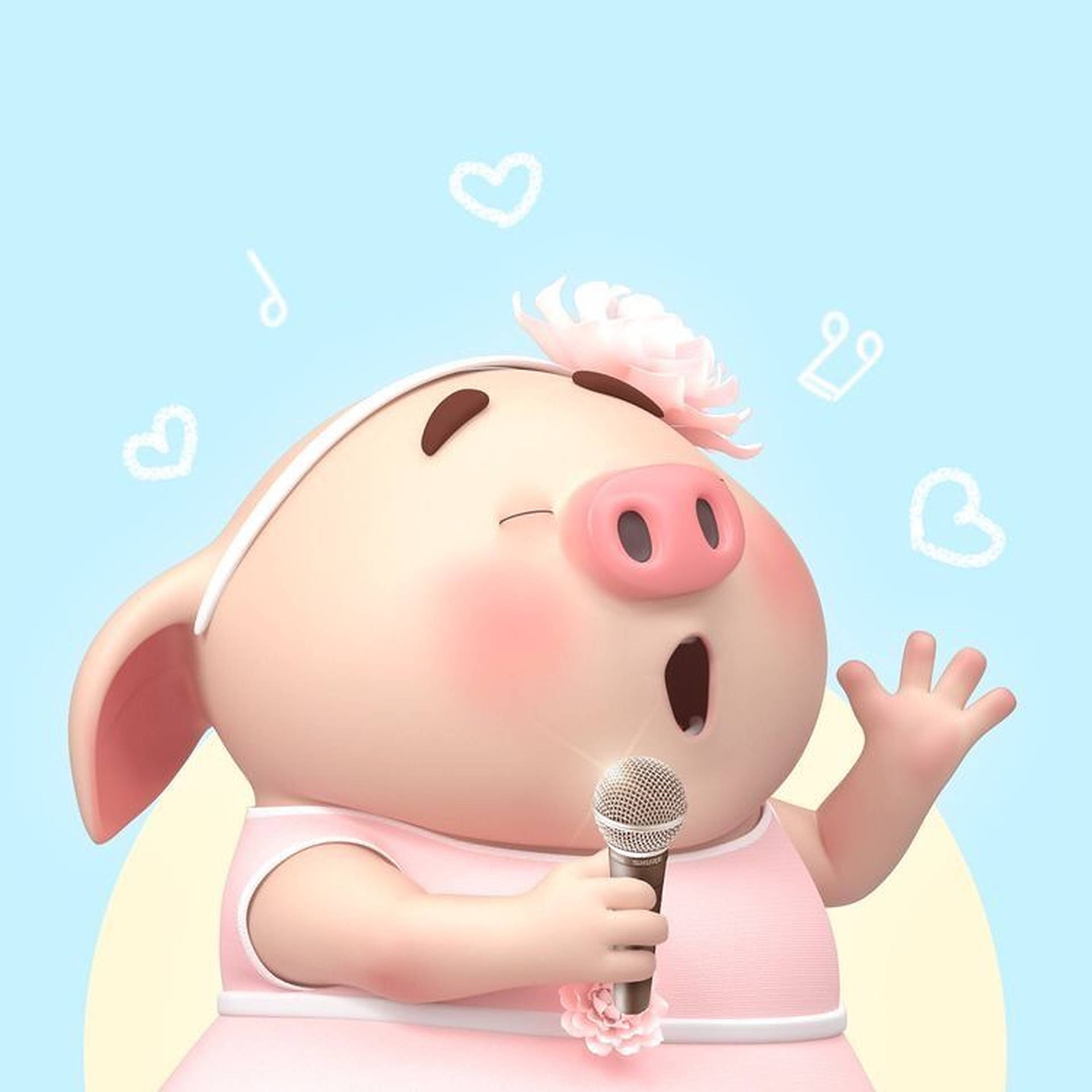Cute Pig Singing