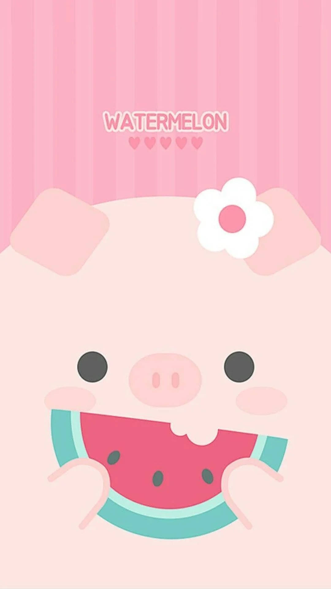 Cute Pig With Watermelon