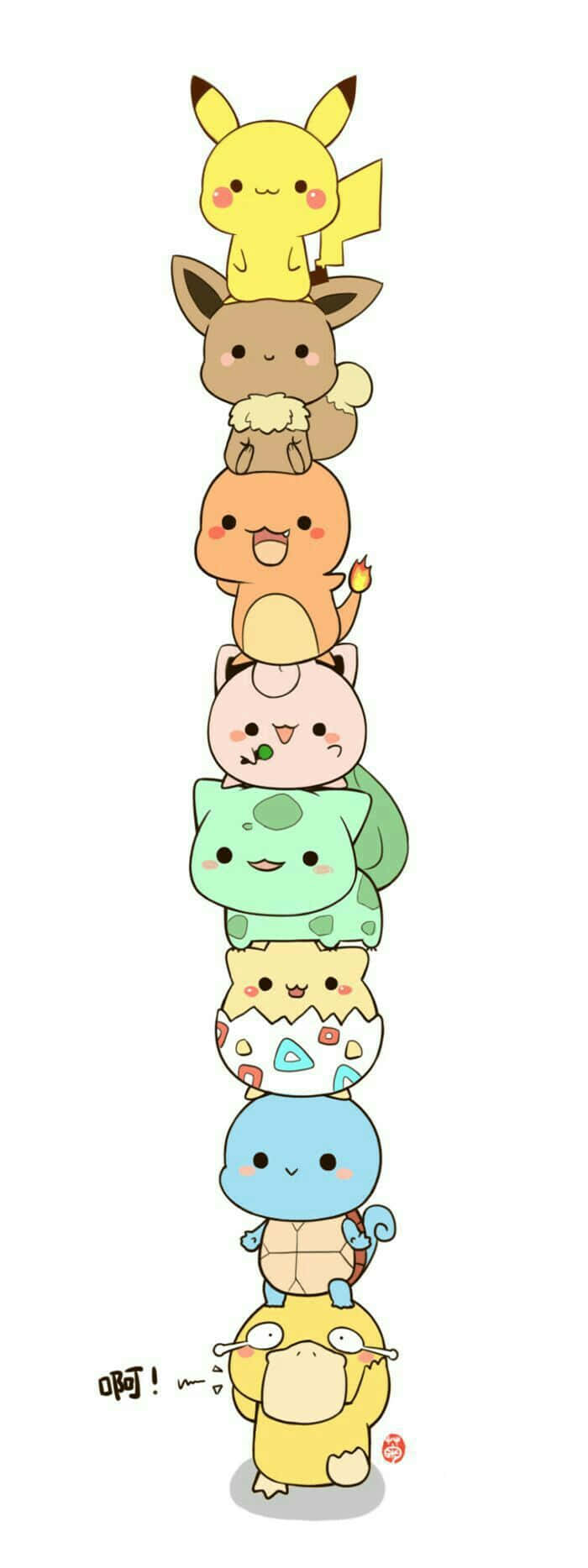 Cute Pikachu And Eevee Enjoying A Fun Day Out Background