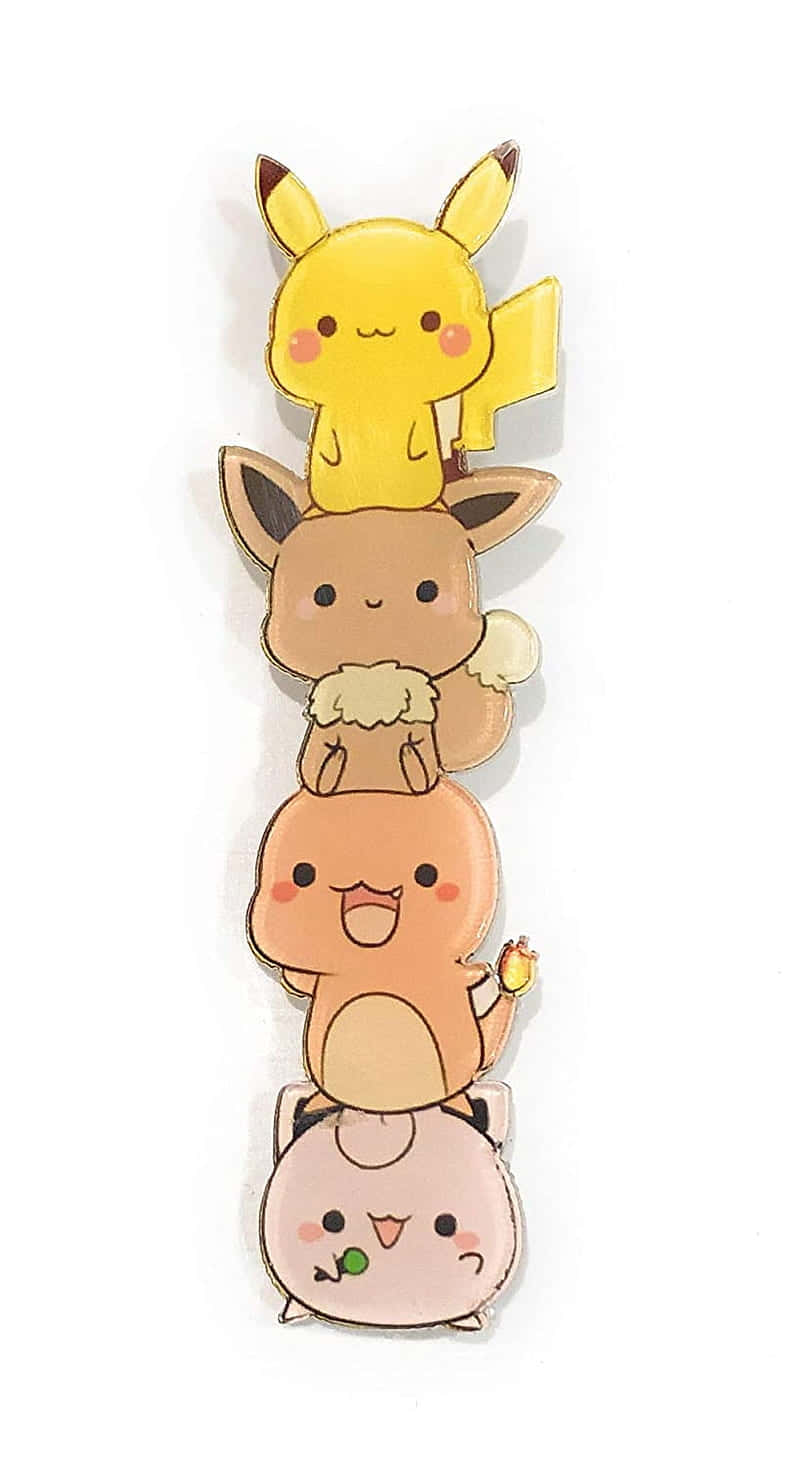 Cute Pikachu And Eevee Enjoying A Sunny Day Background