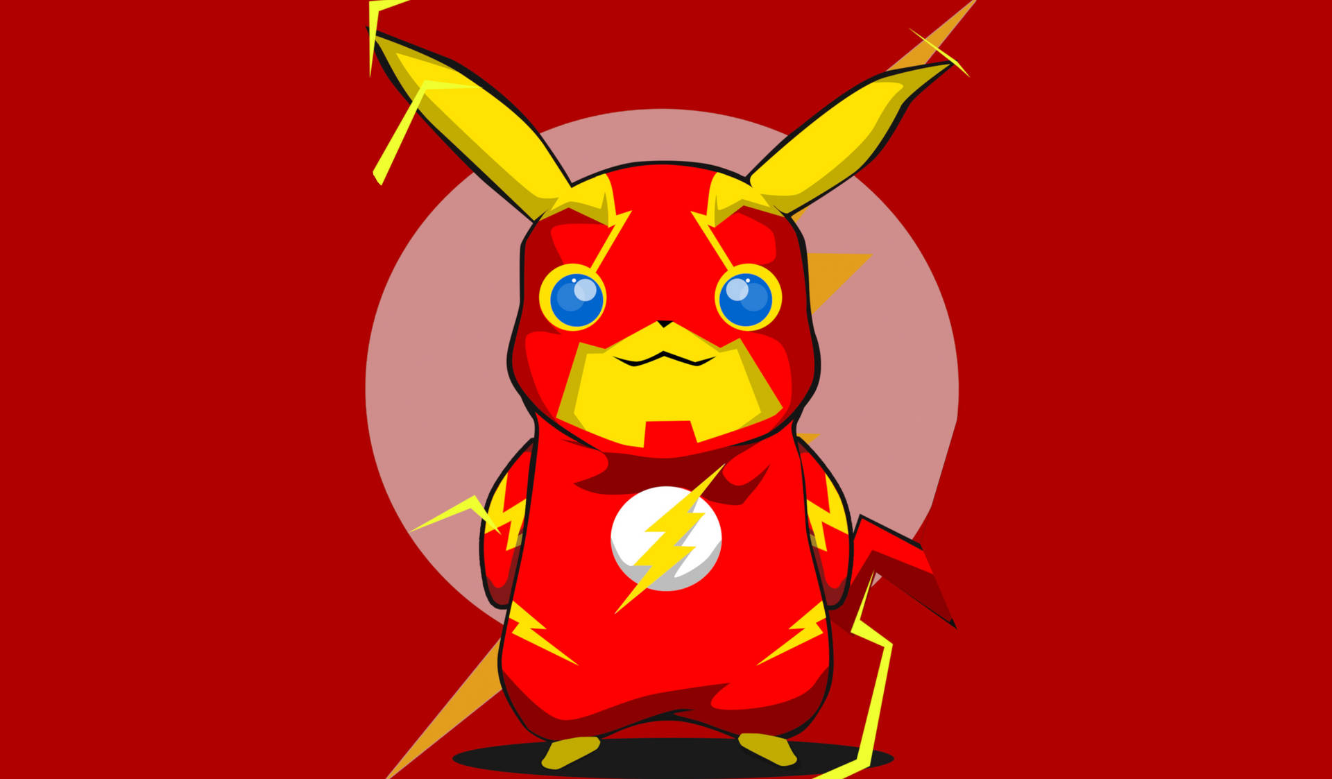 Cute Pikachu In Flash Costume Background