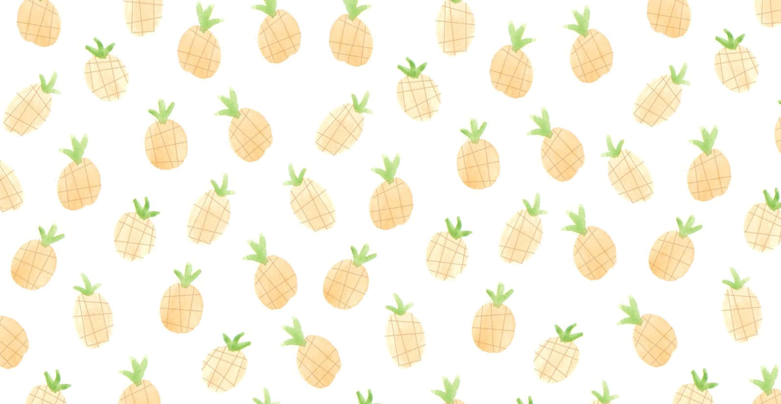 Cute Pineapple Hand Drawn Background