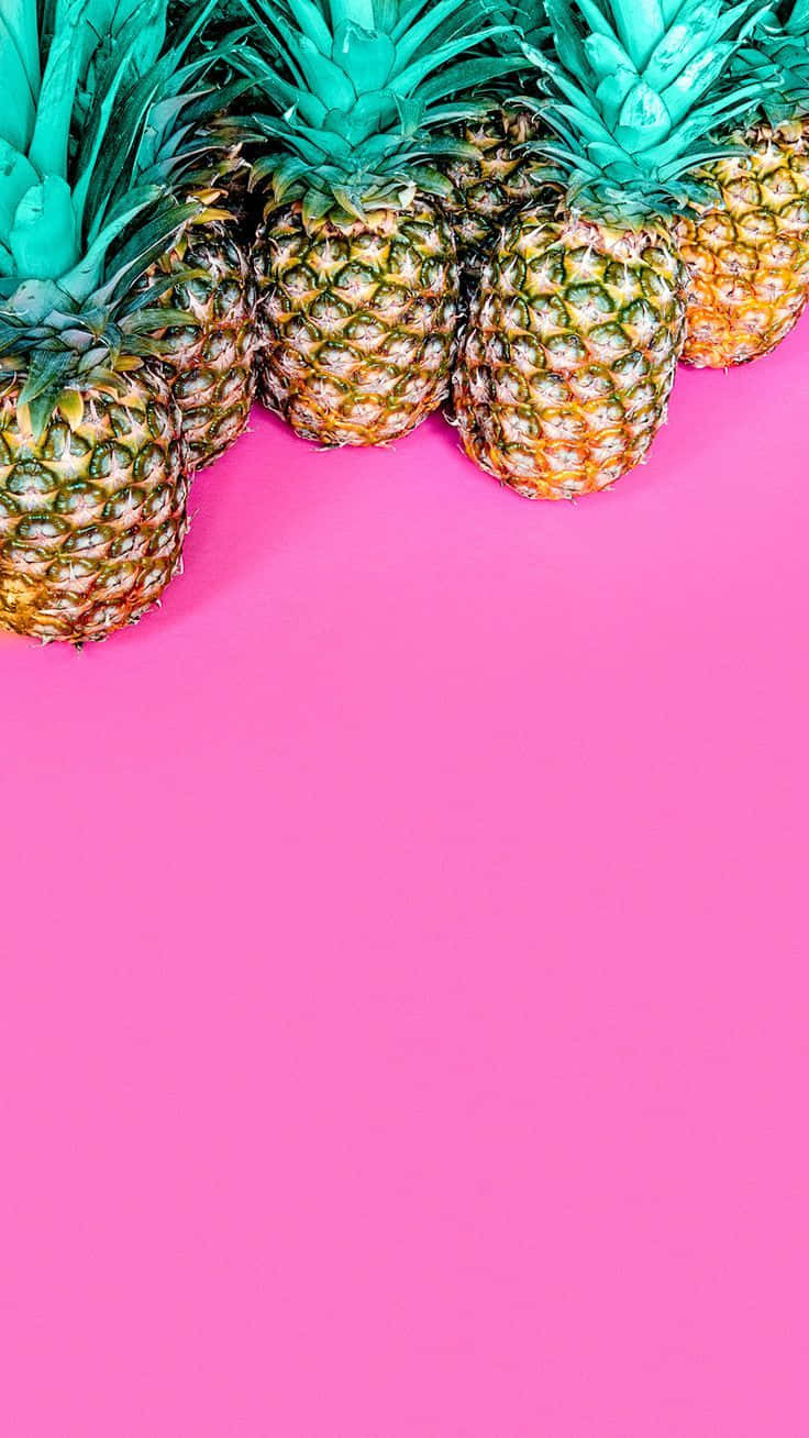 Cute Pineapple Summer Phone Background