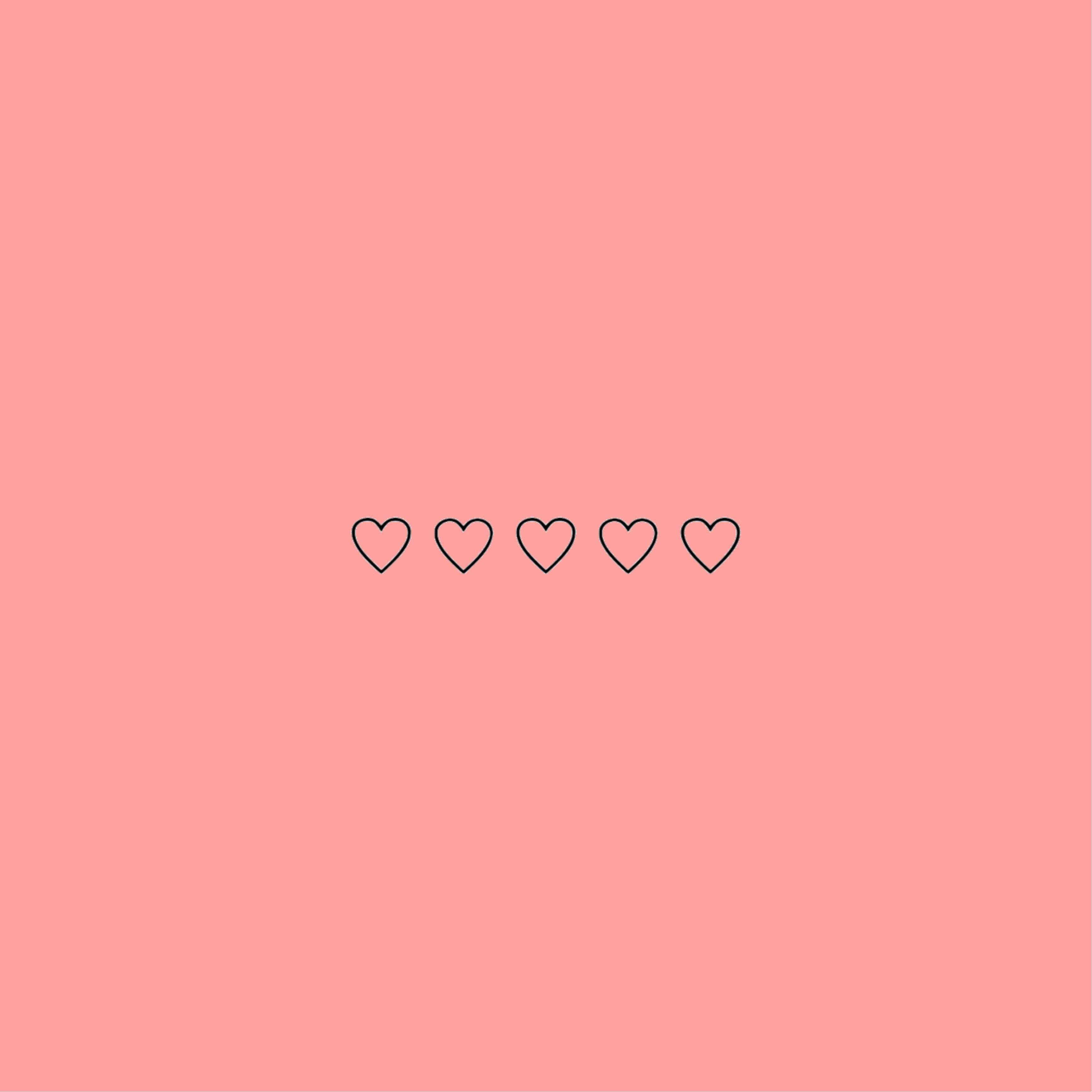 Cute Pink Aesthetic Black Hearts