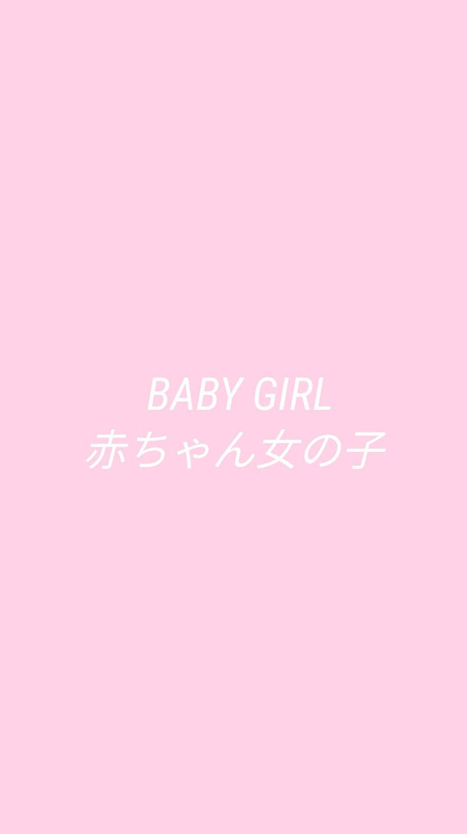 Cute Pink Aesthetic Japanese Baby Girl Background