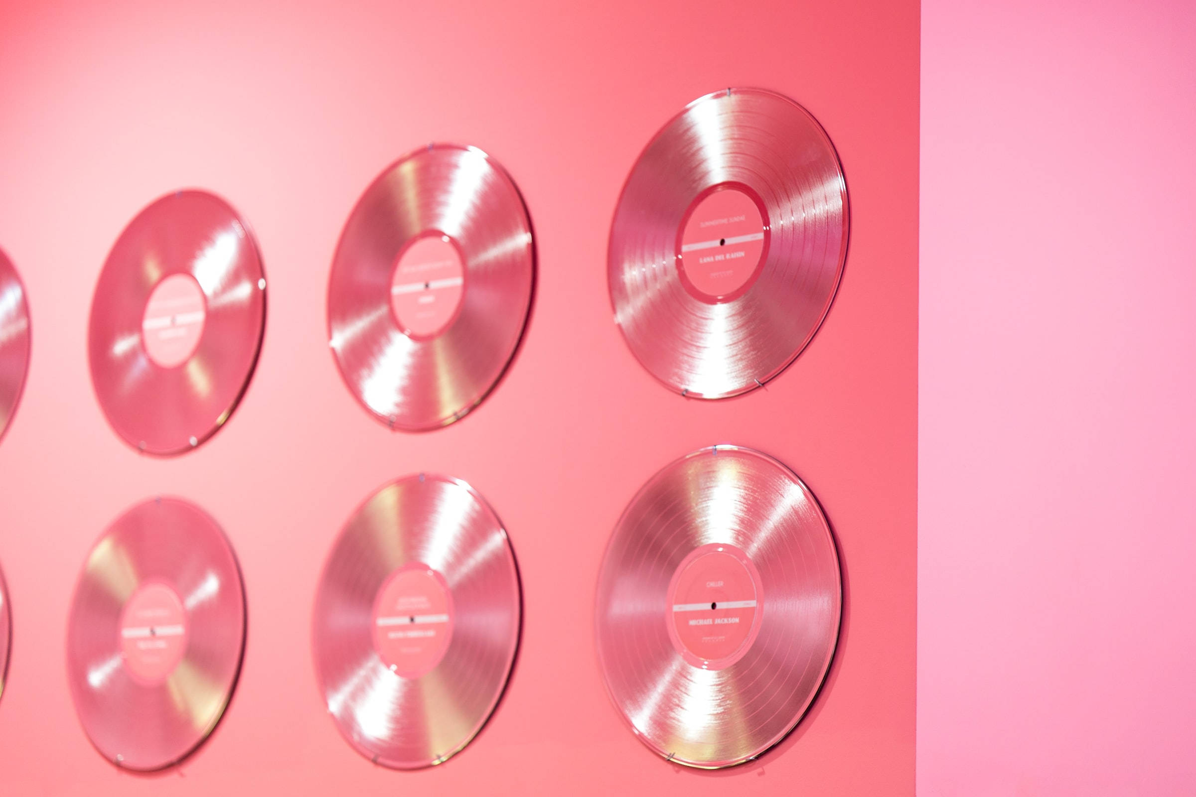 Cute Pink Aesthetic Music Vinyl Discs