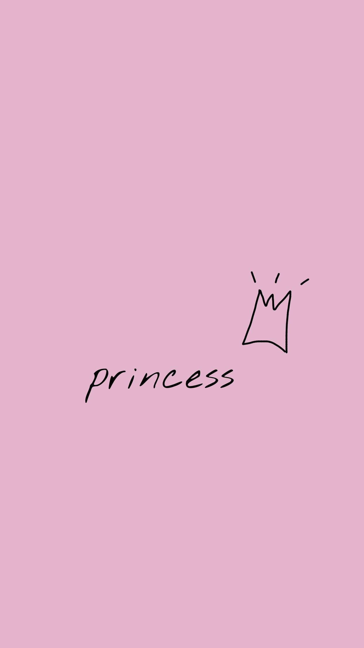 Cute Pink Aesthetic Princess Crown Background