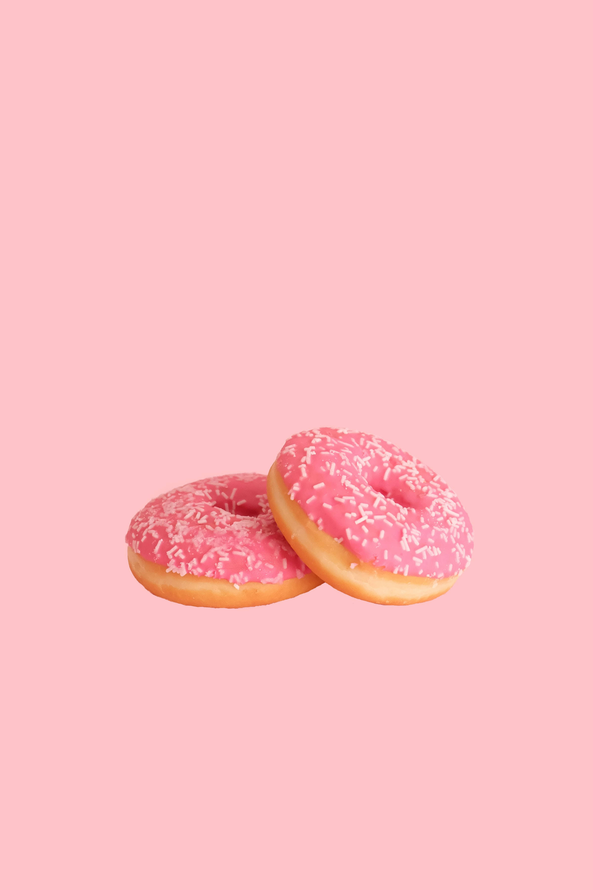 Cute Pink Aesthetic Strawberry Donuts