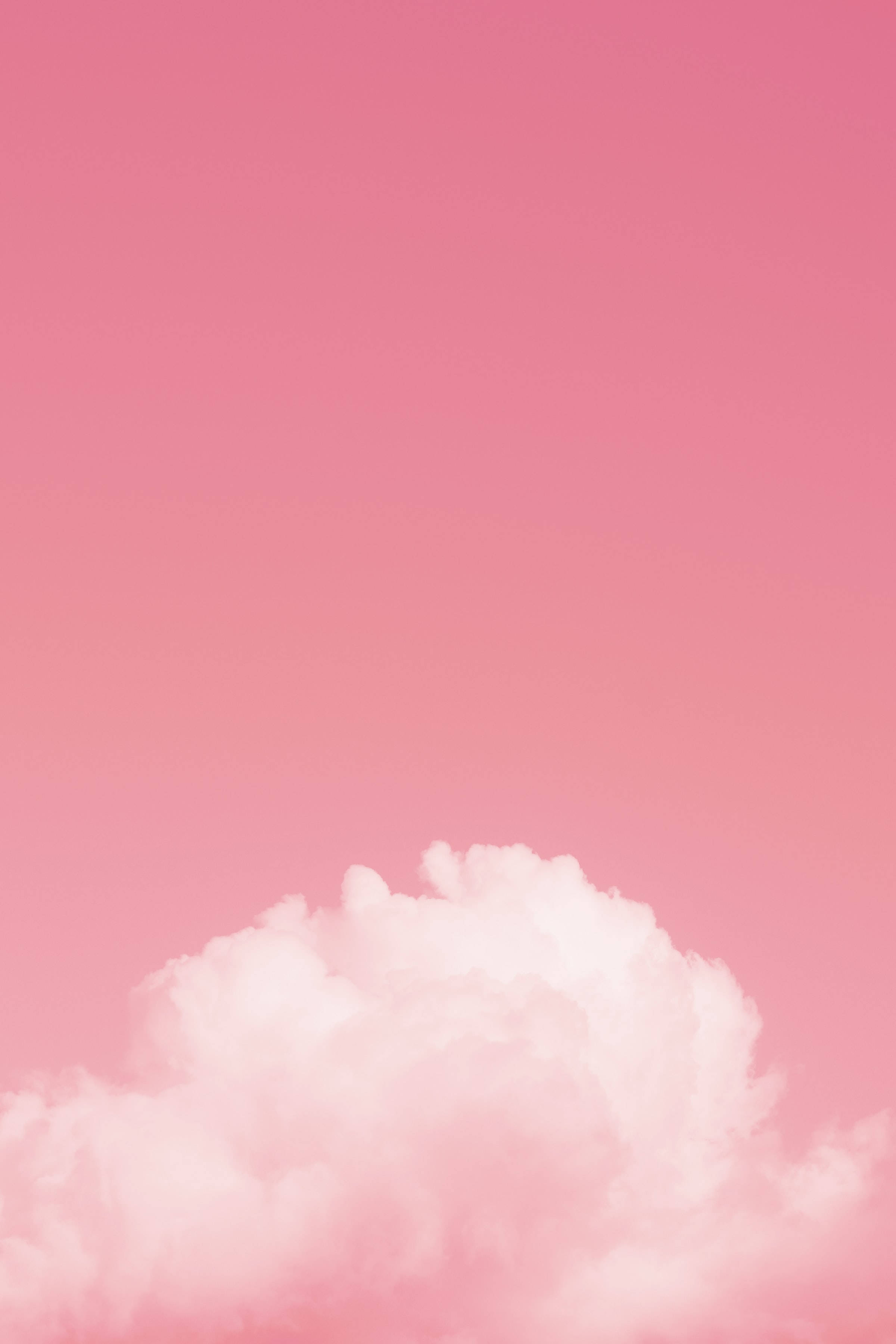 Cute Pink Aesthetic White Fluffy Cloud