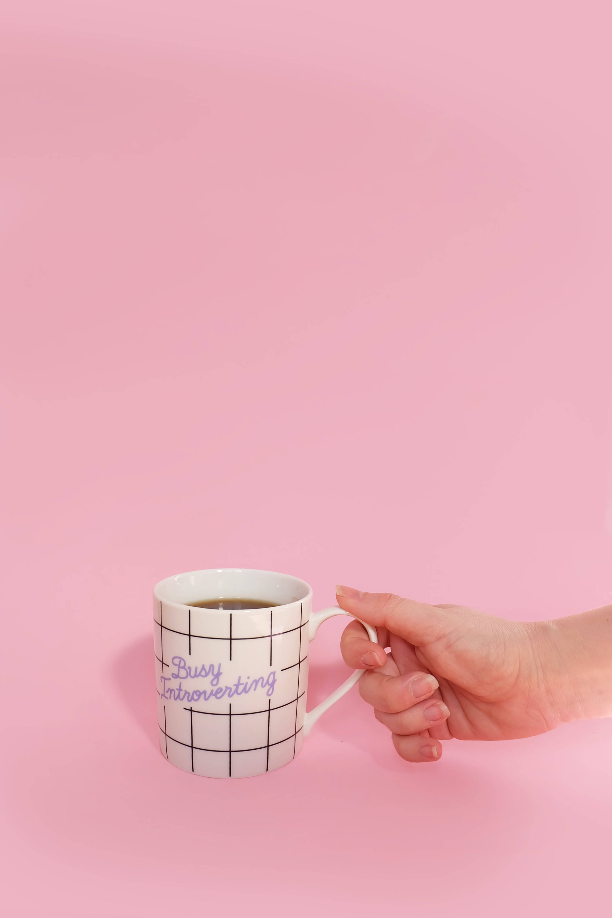 Cute Pink Aesthetic White Mug