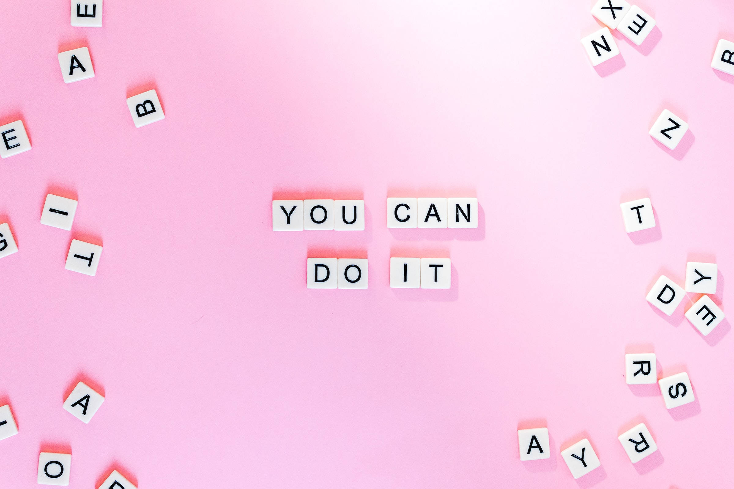 Cute Pink Aesthetic You Can Do It Quote