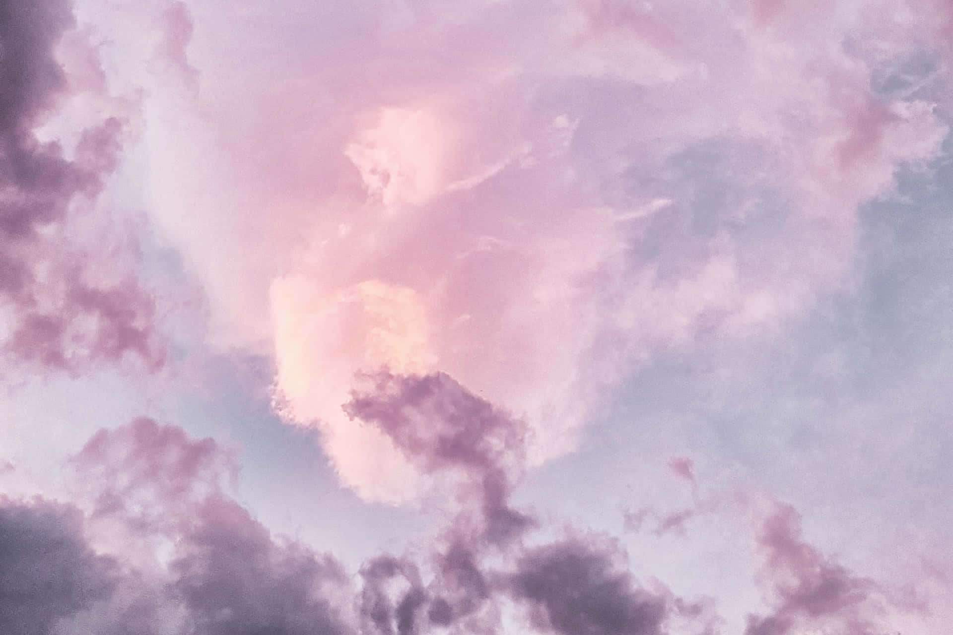 Cute Pink And Purple Clouds Background