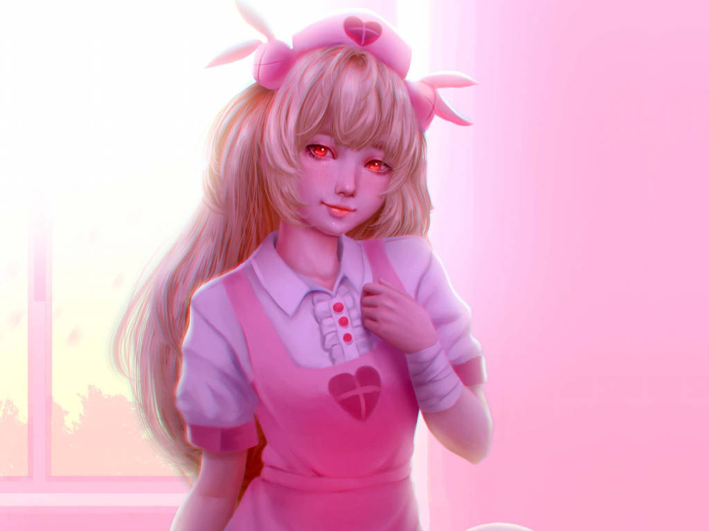 Cute Pink Anime Girl Nurse