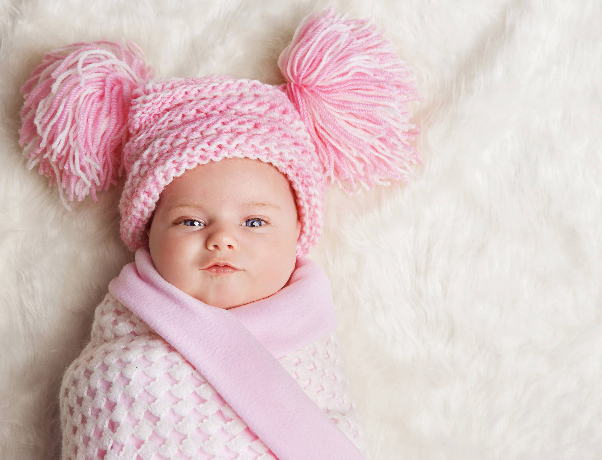 Cute Pink Baby Girl Wrap Background