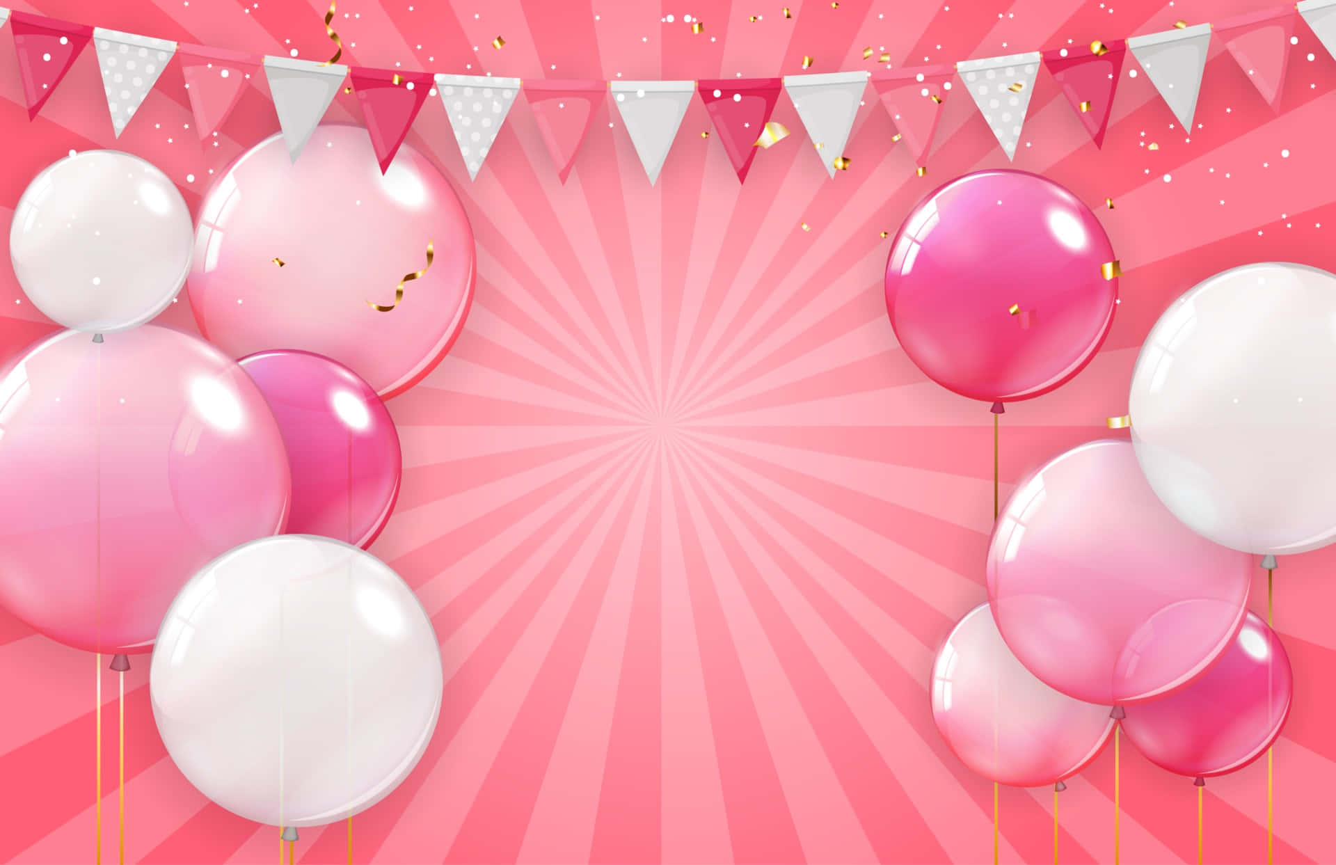 Cute Pink Birthday Background