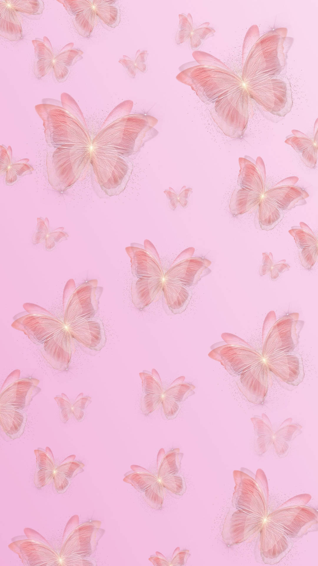 Cute Pink Butterfly Phone Background Background
