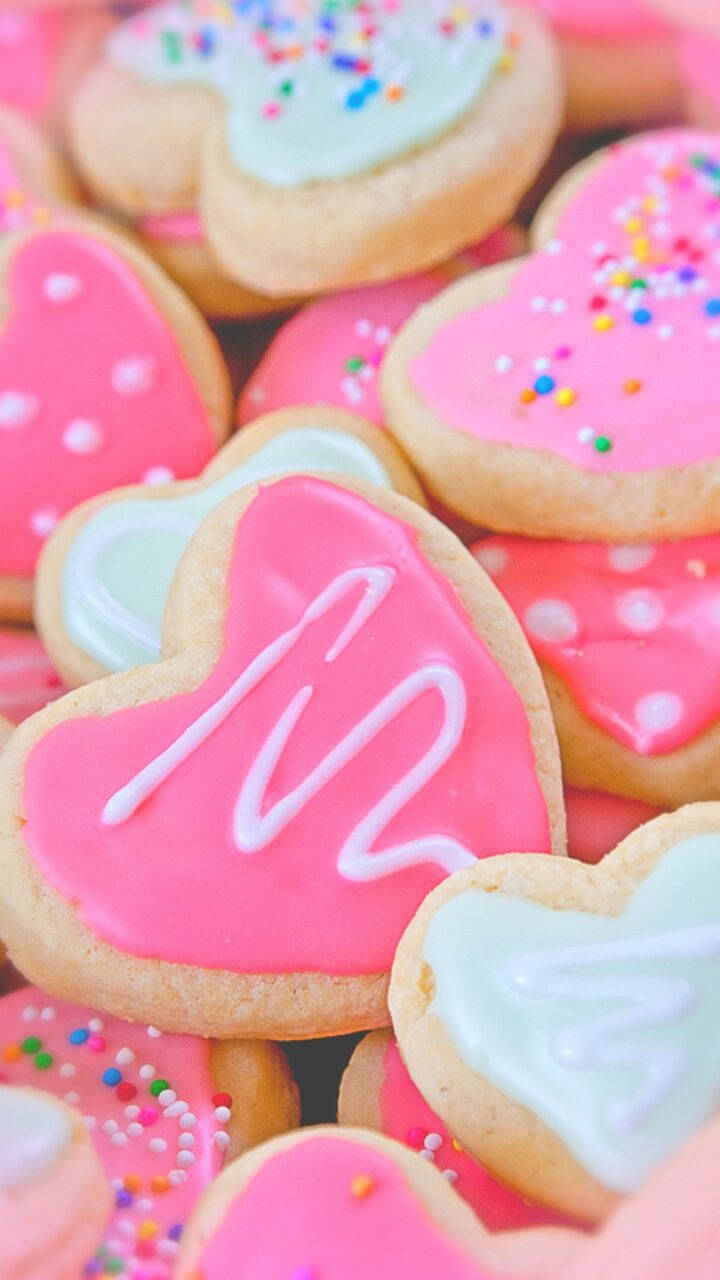 Cute Pink Cookie Iphone Background