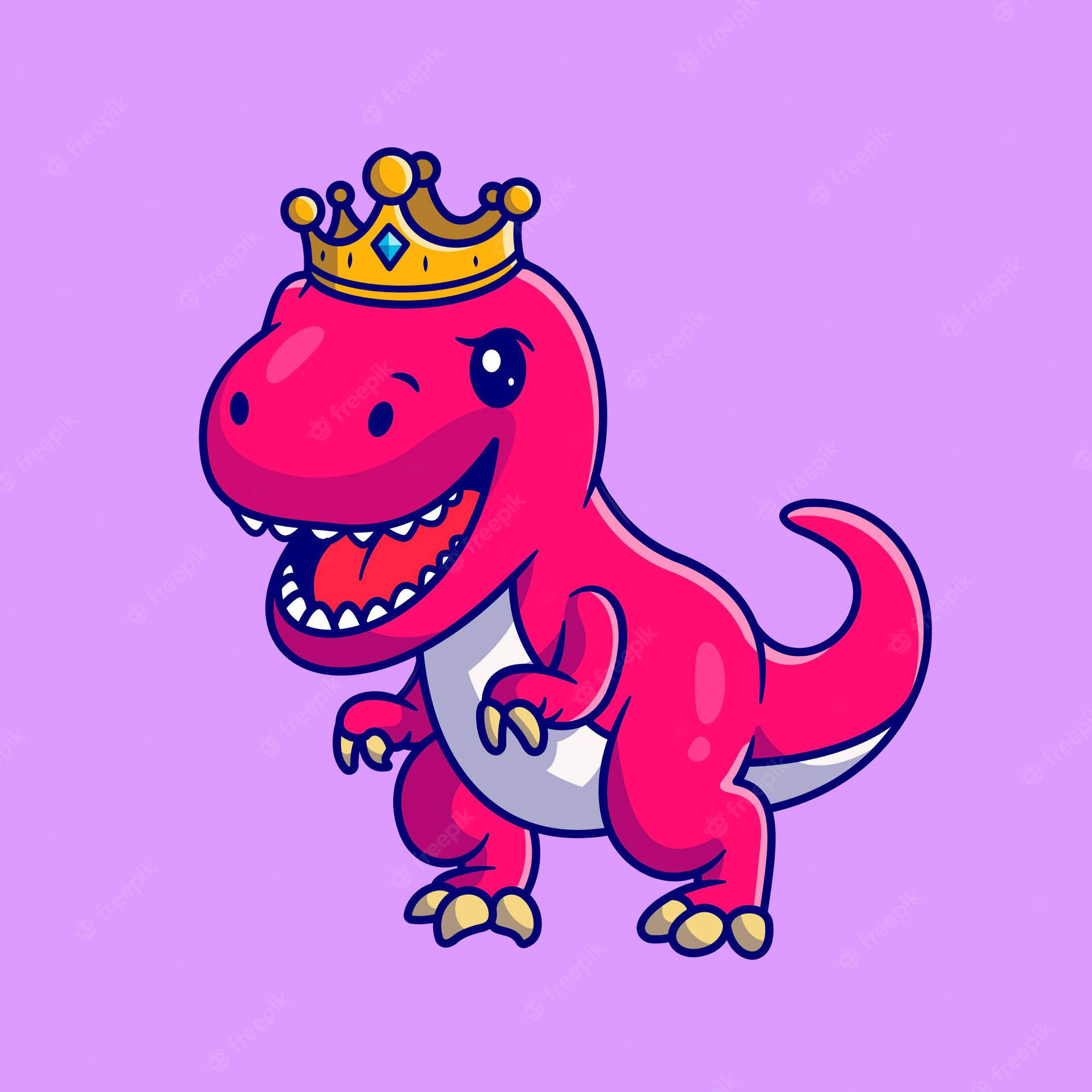 Cute Pink Dinosaur King T-rex