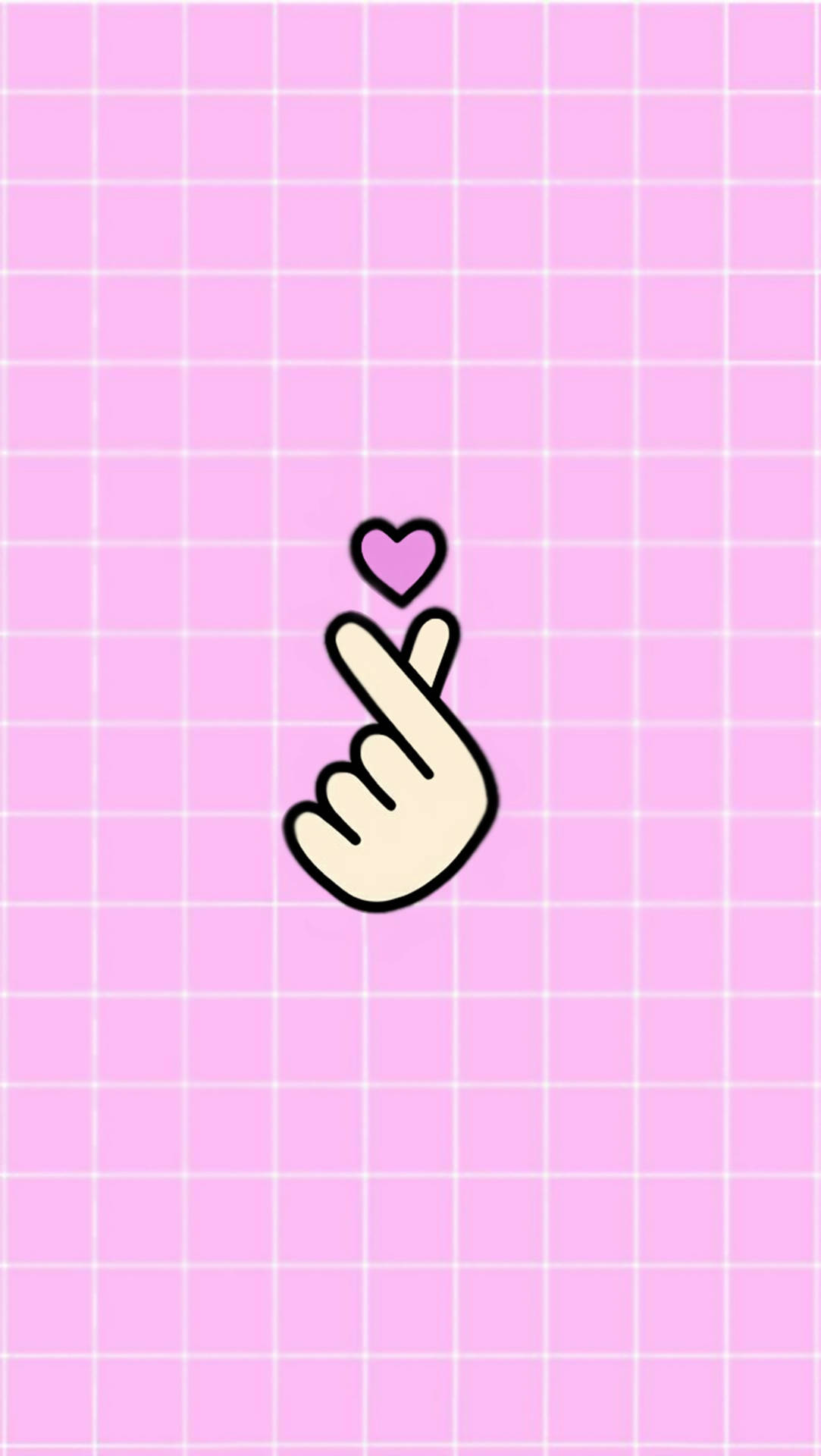 Cute Pink Finger Heart
