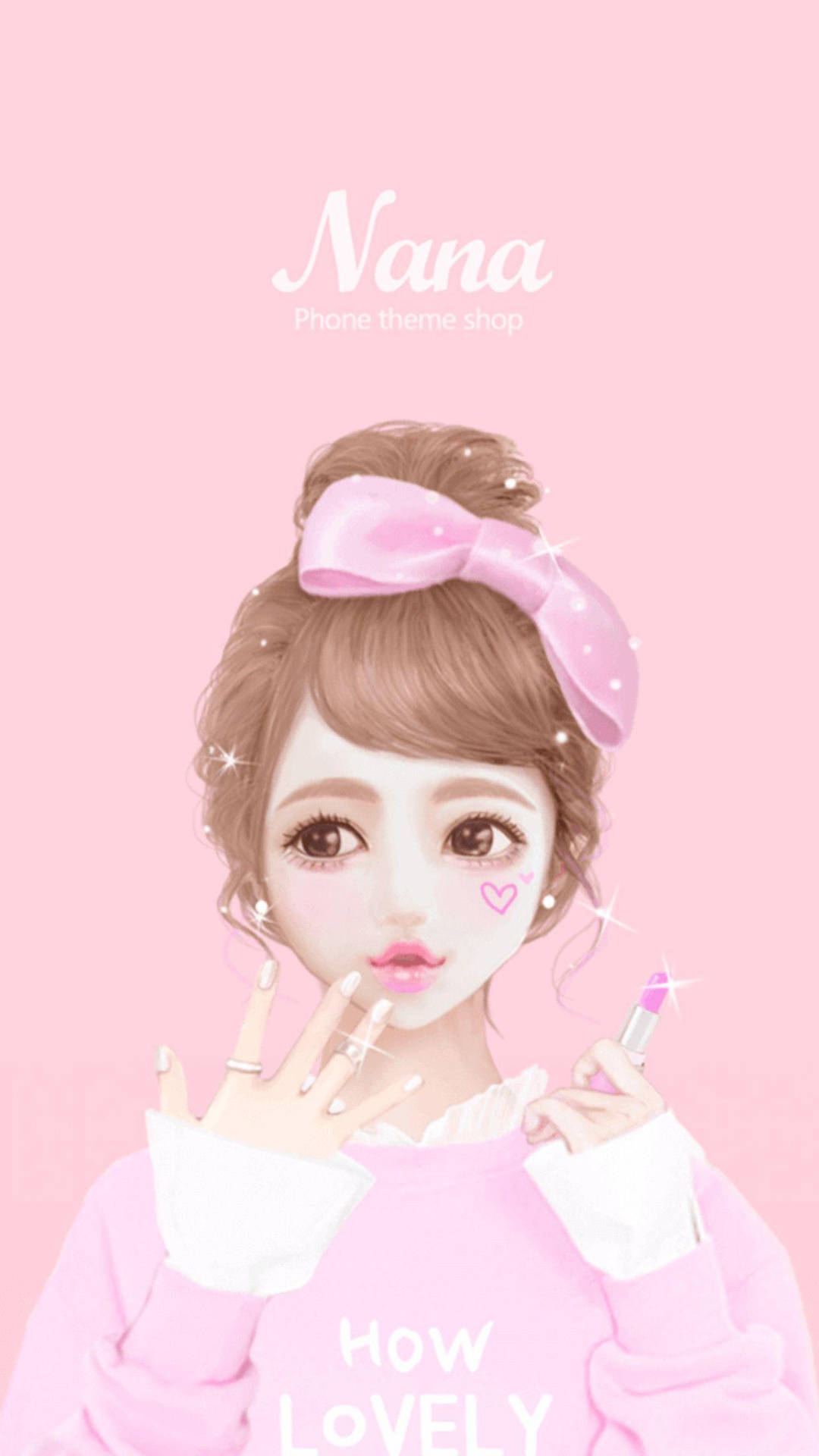 Cute Pink Girl Bow Background