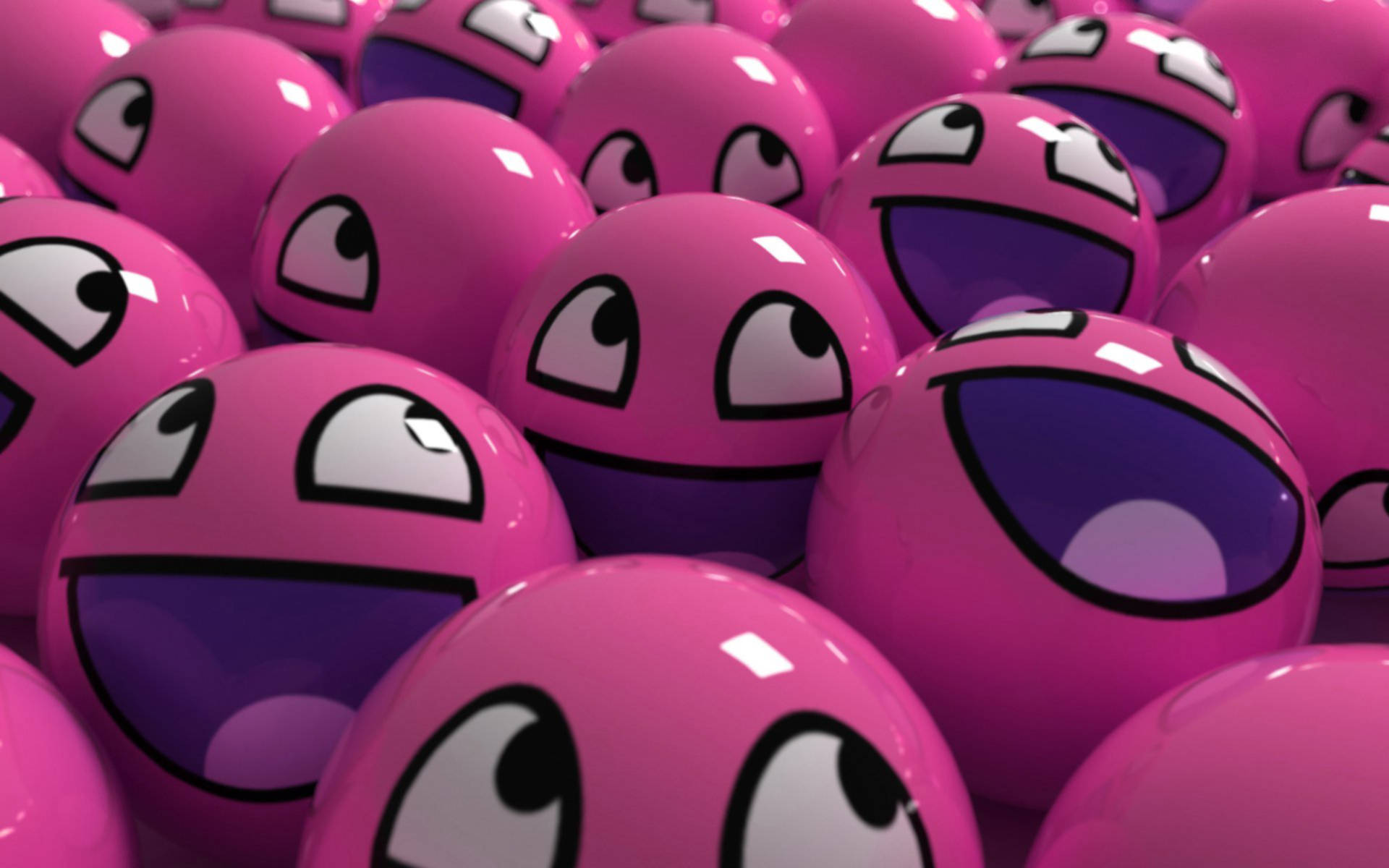 Cute Pink Happy Balls