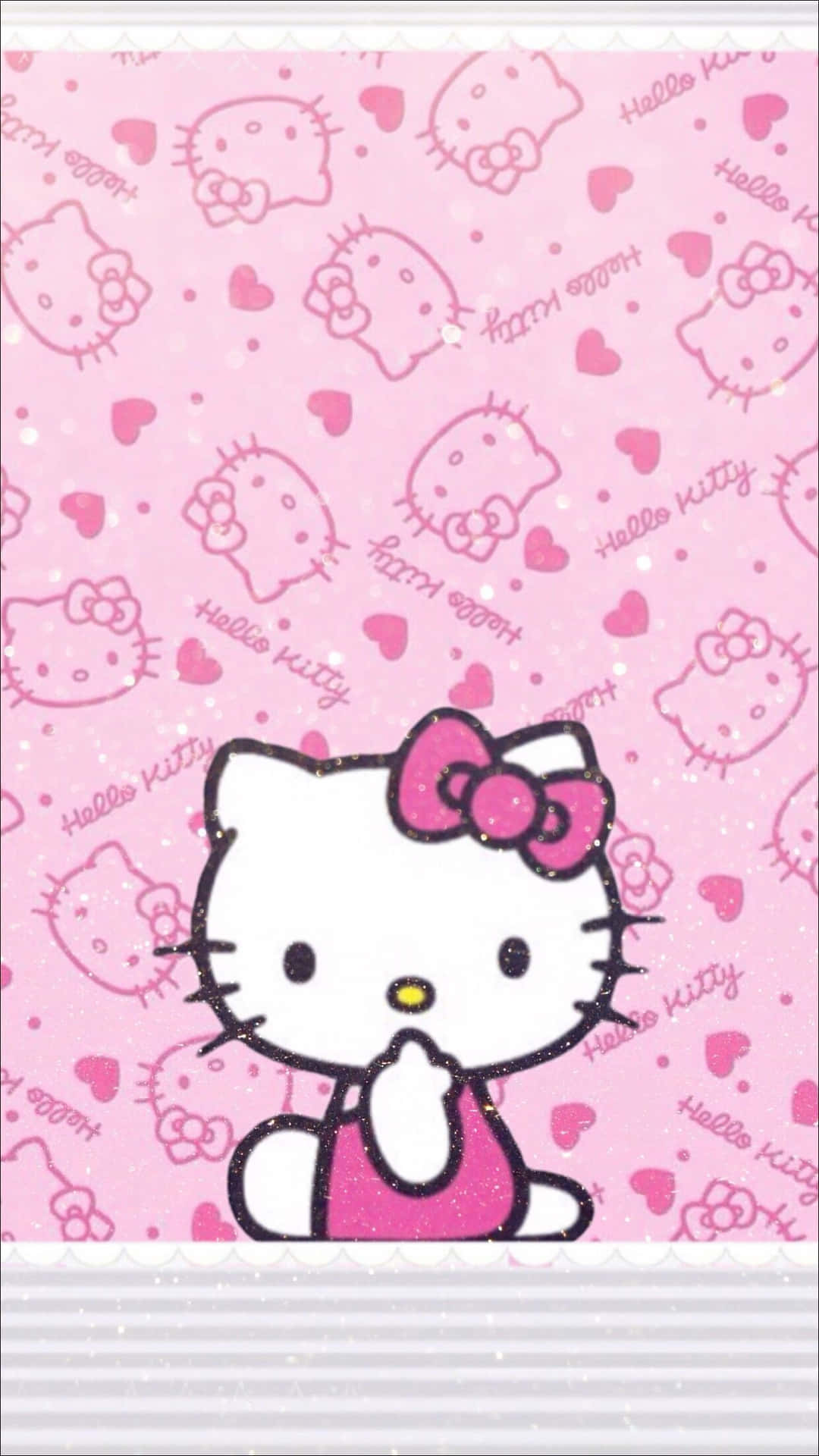 Cute Pink Hello Kitty Pattern Background