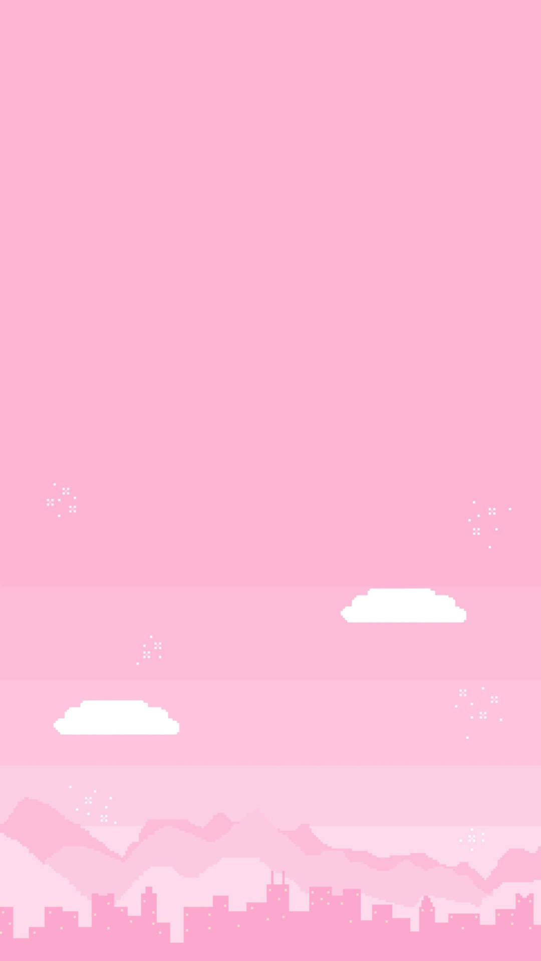 Cute Pink Pixelated Art Background