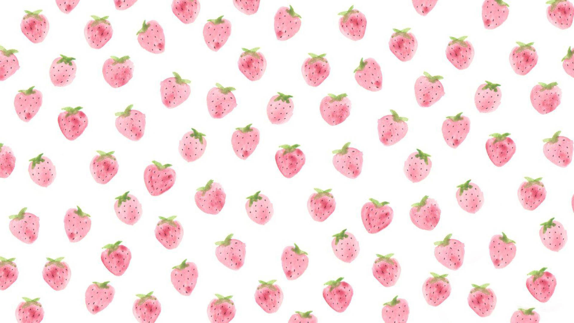 Cute Pink Strawberry Painting