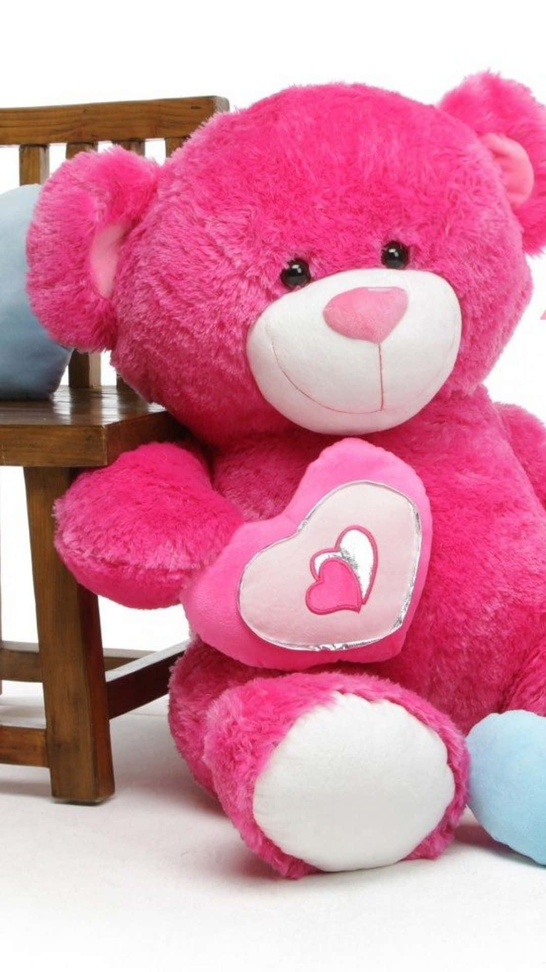Cute Pink Teddy Bear Heart