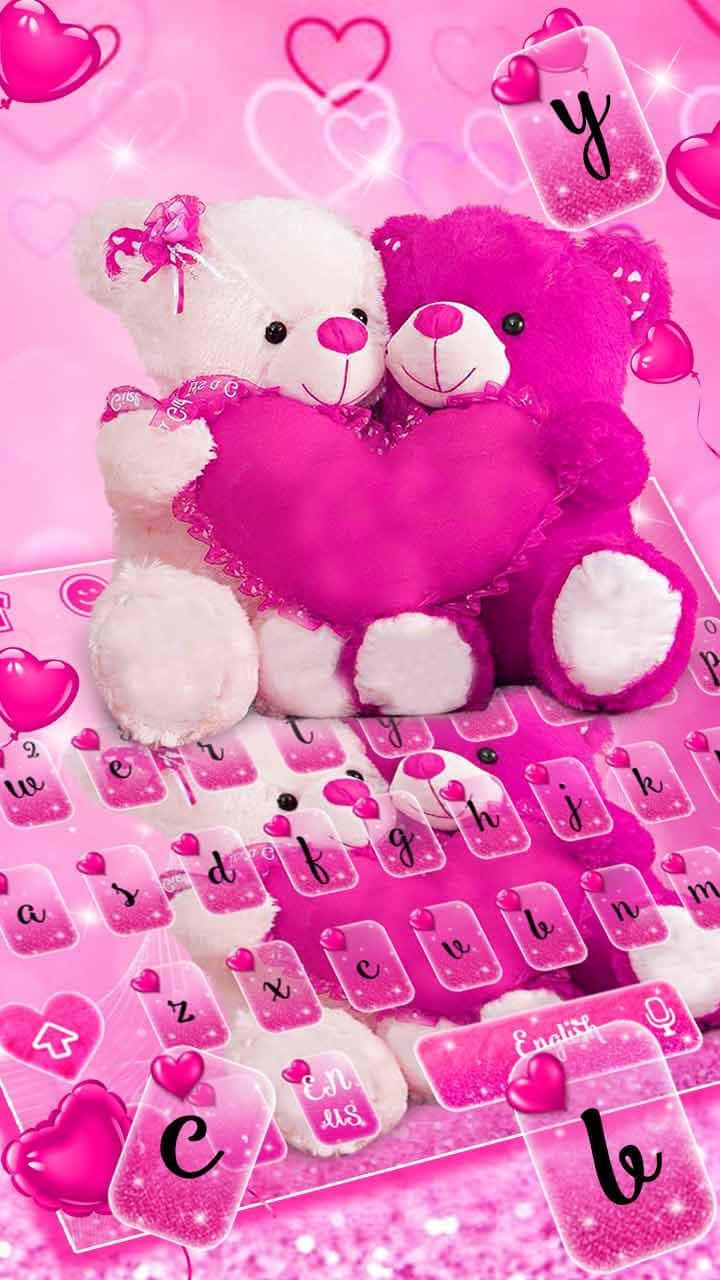 Cute Pink Teddy Bear Love