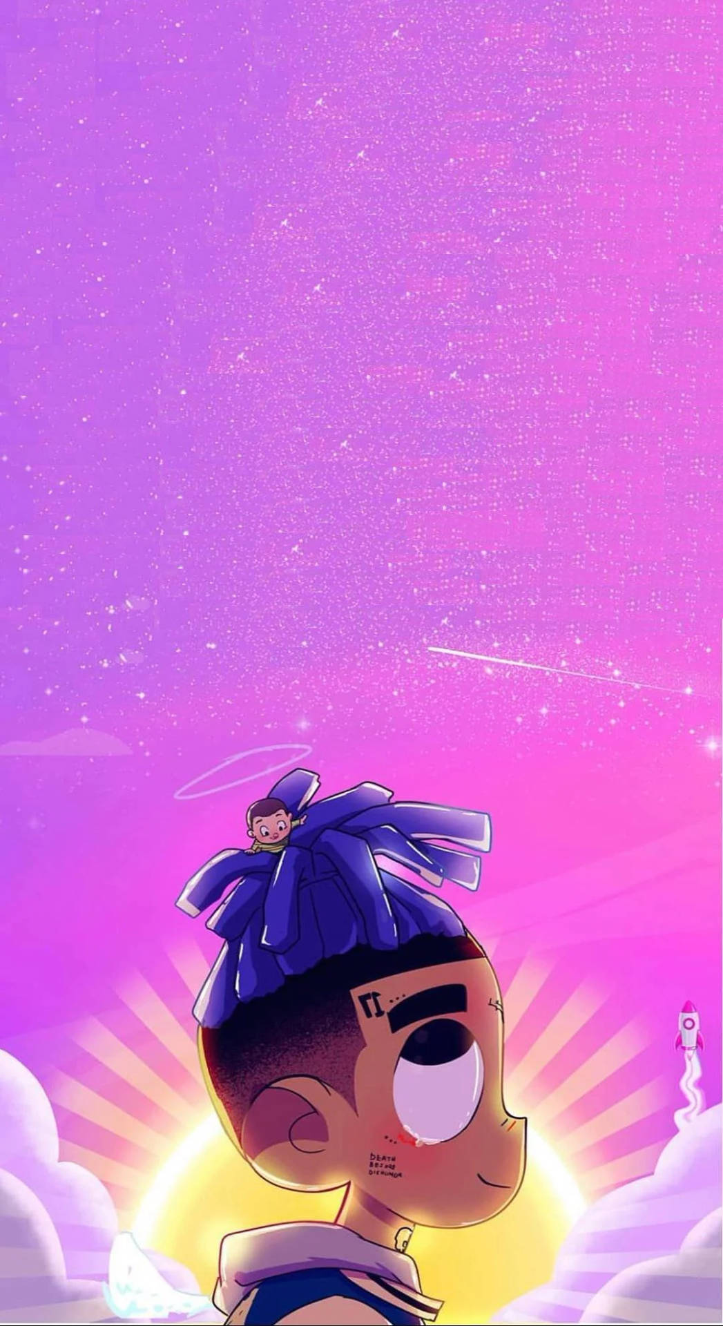 Cute Pink Xxxtentacion Anime Cartoon Background