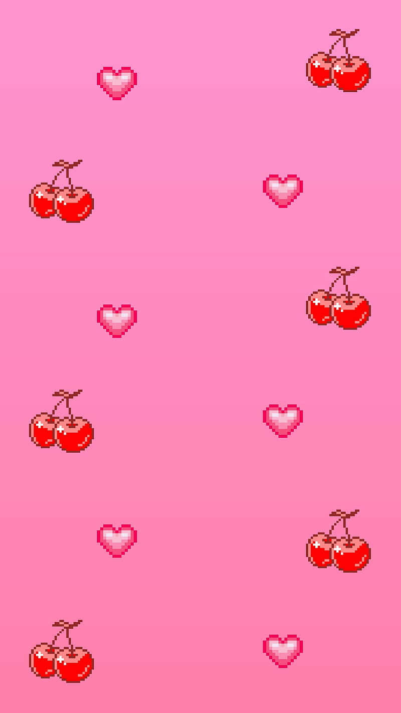 Cute Pixel Cherry Design