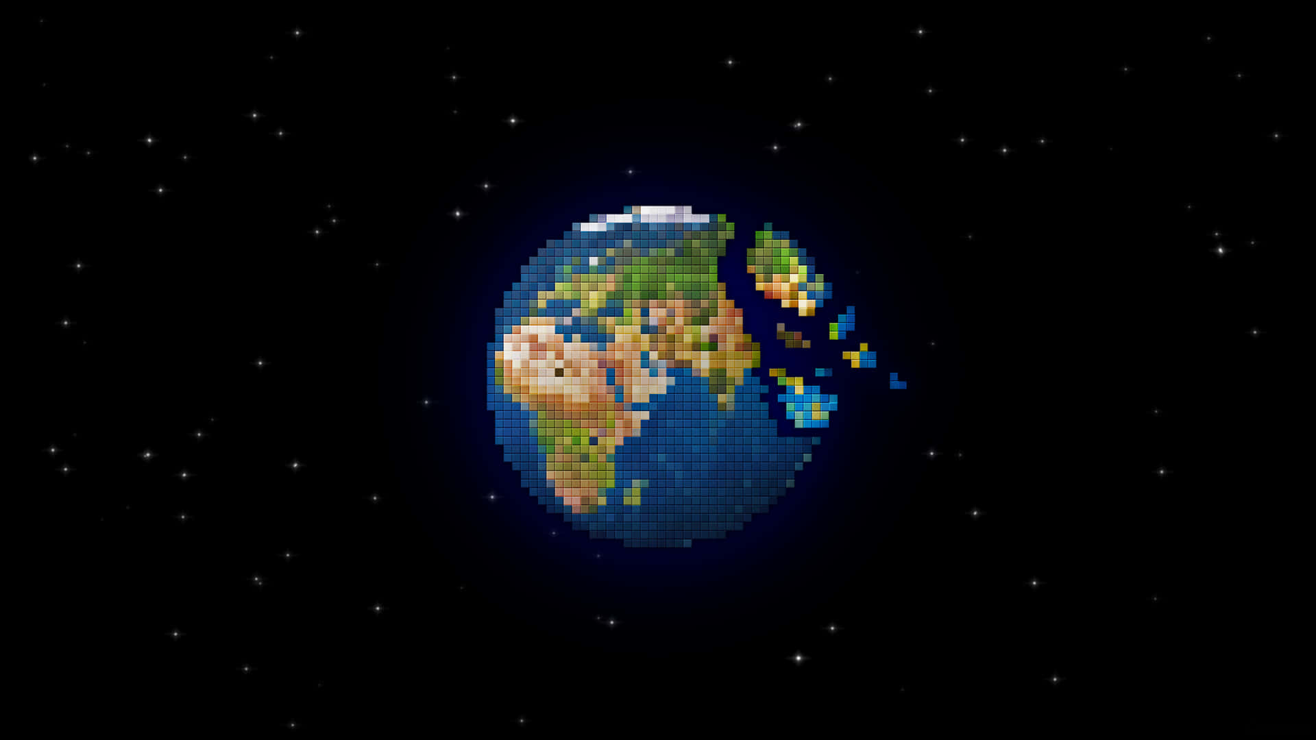 Cute Pixel Desktop Earth