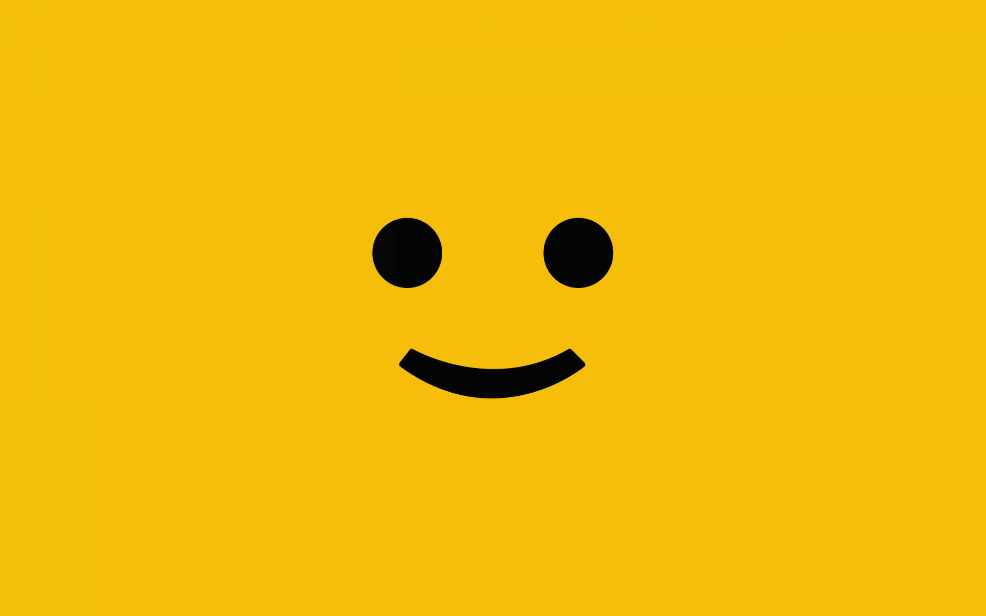 Cute Plain Yellow Smiley Face Background