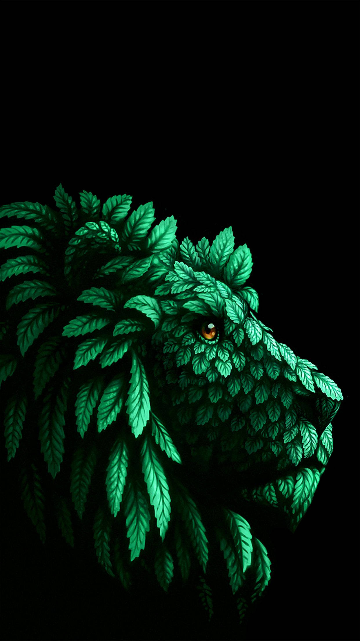 Cute Plant Lion Iphone Background