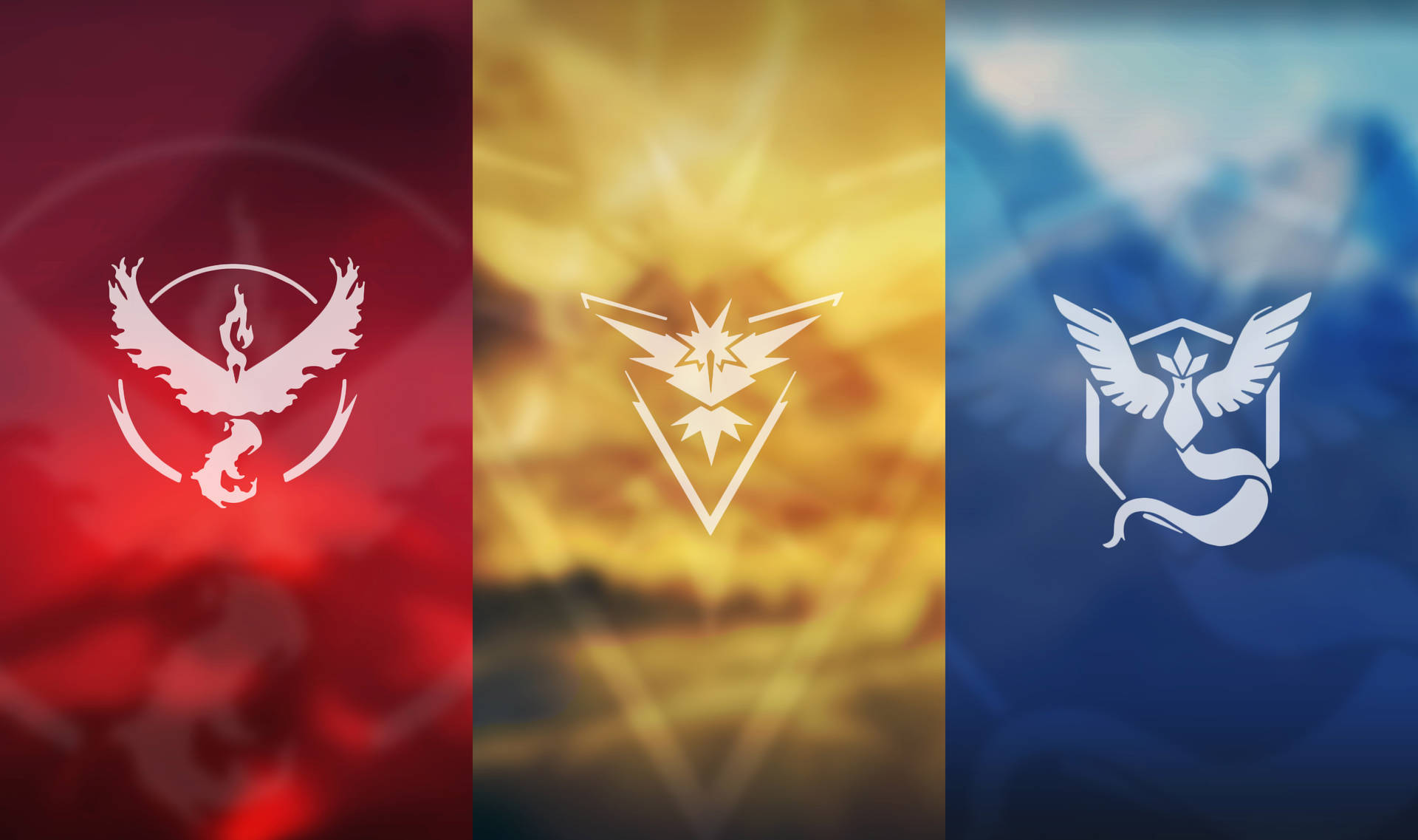 Cute Pokemon Go Team Emblems Background