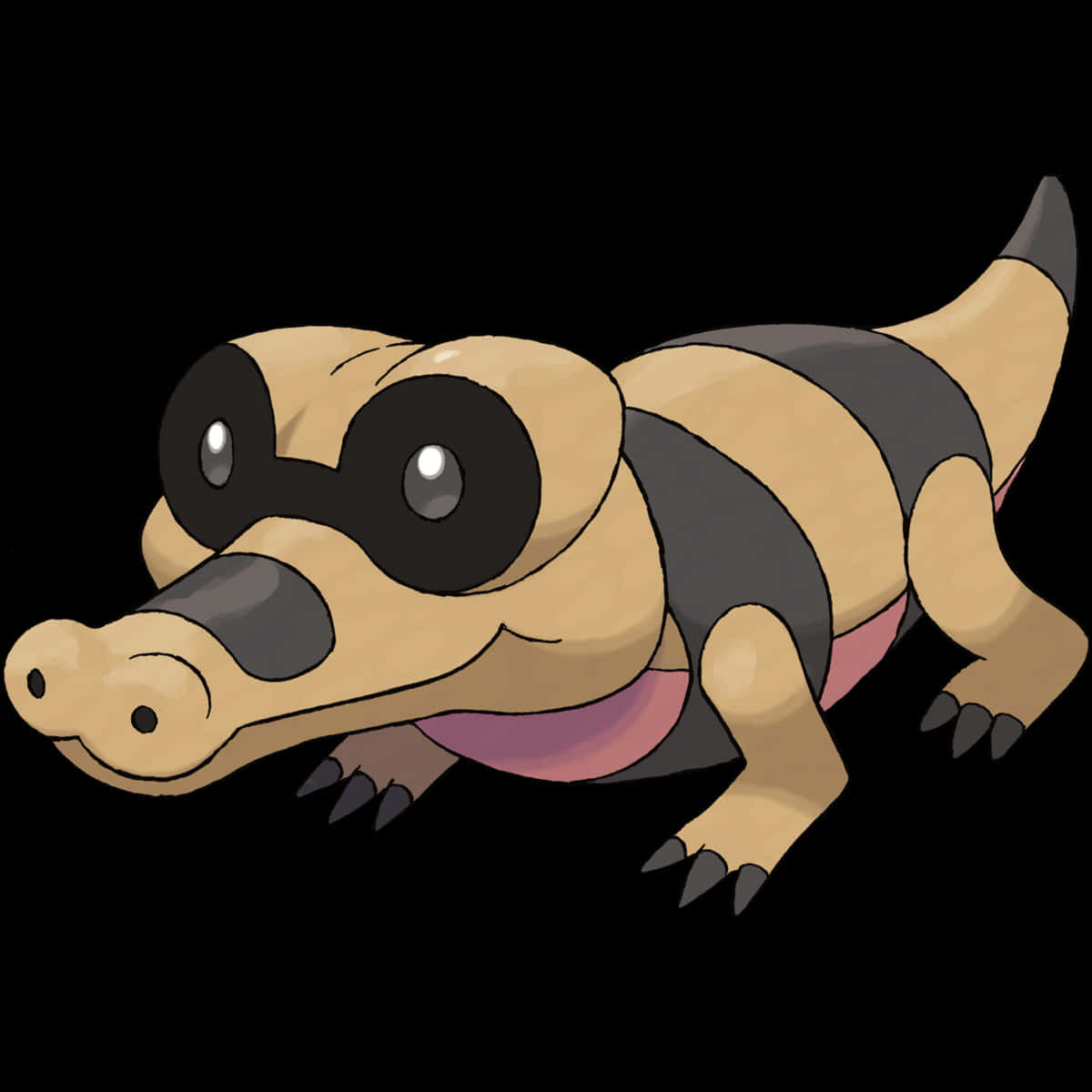 Cute Pokemon Sandile With White Backdrop Background