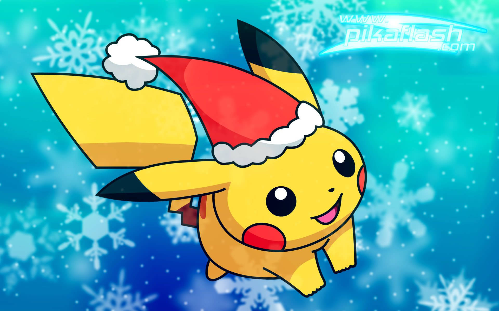 Cute Pokemon Santa Hat Background