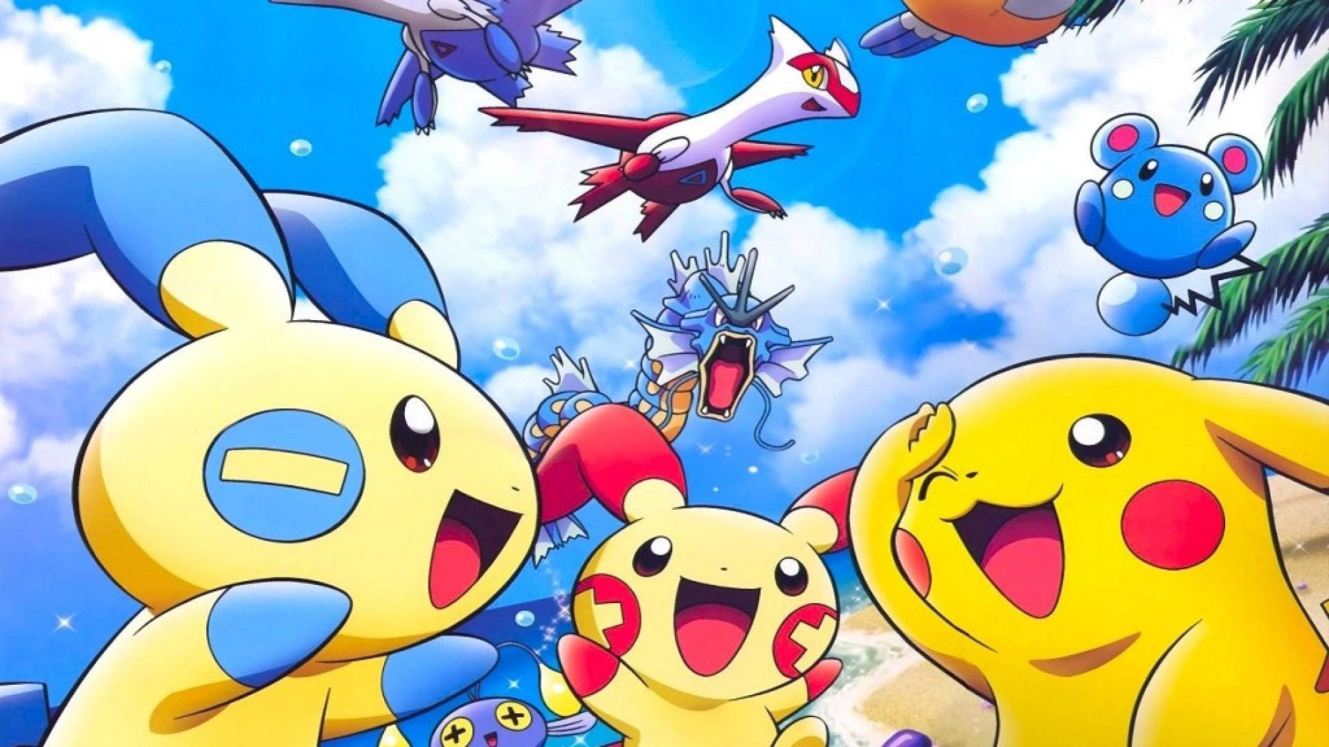 Cute Pokemon Sea Trip Background