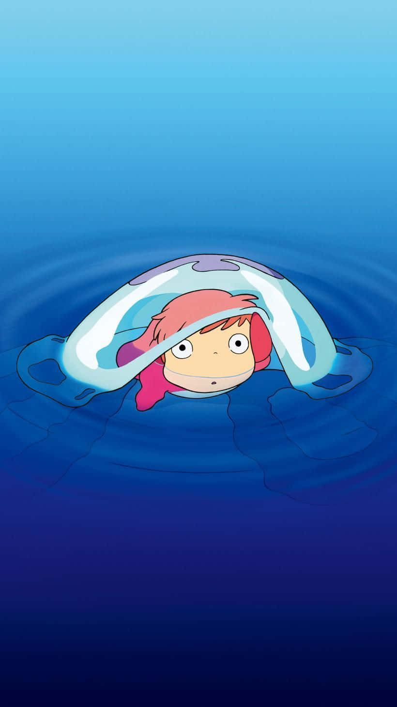 Cute Ponyo Studio Ghibli Phone Background