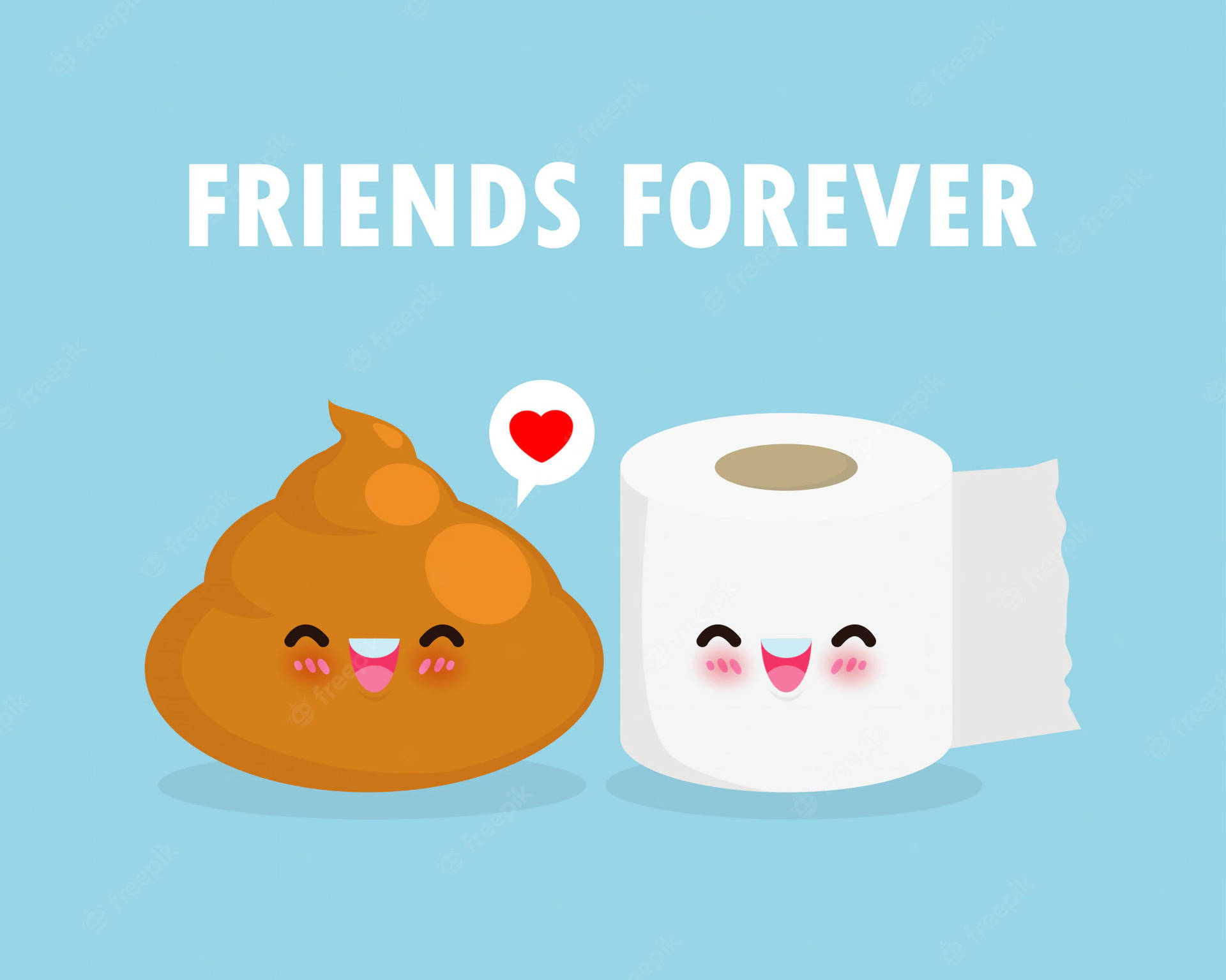 Cute Poop And Tissue Best Friend Background