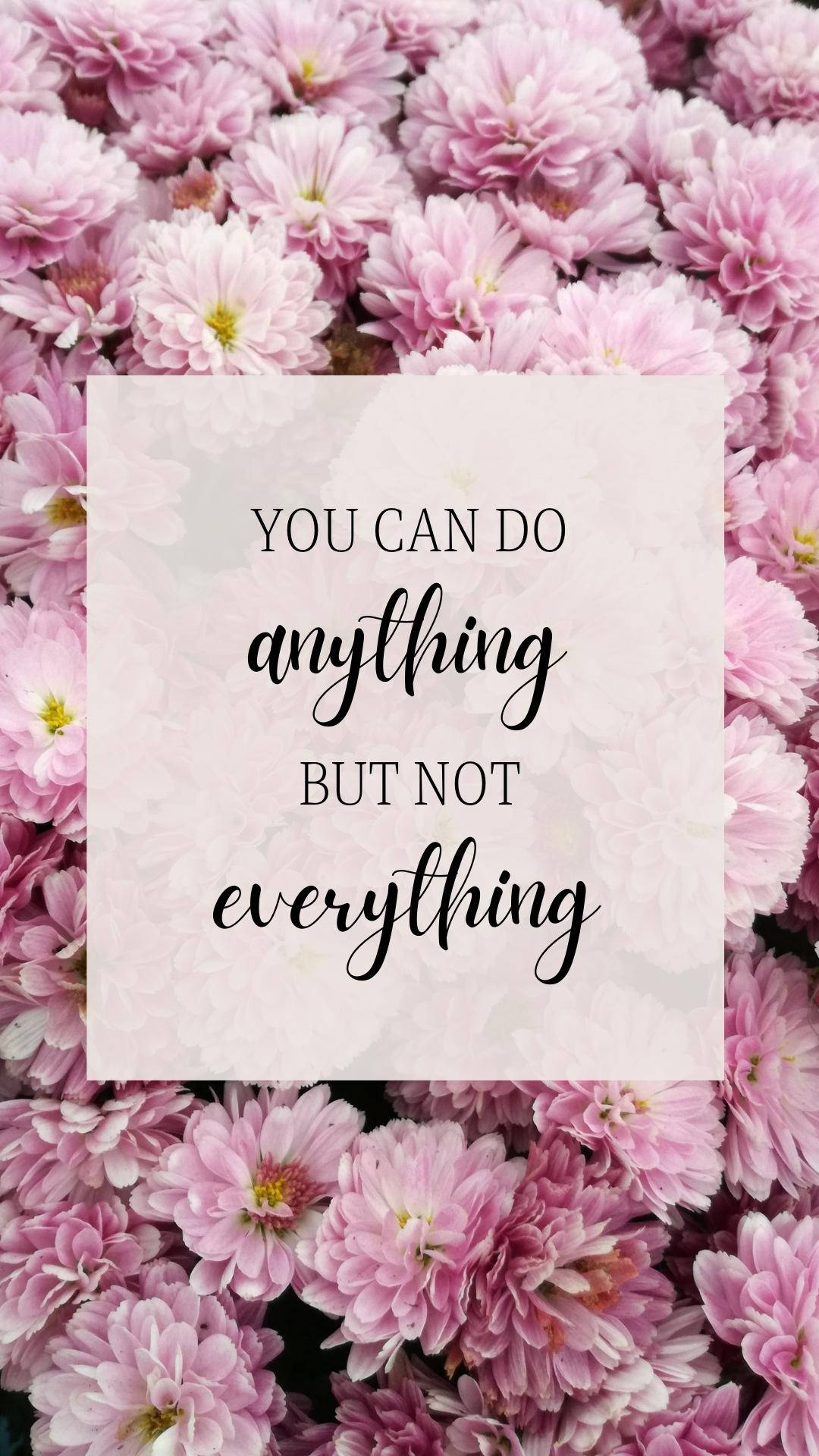 Cute Positive Quotes Pink Chrysanthemums