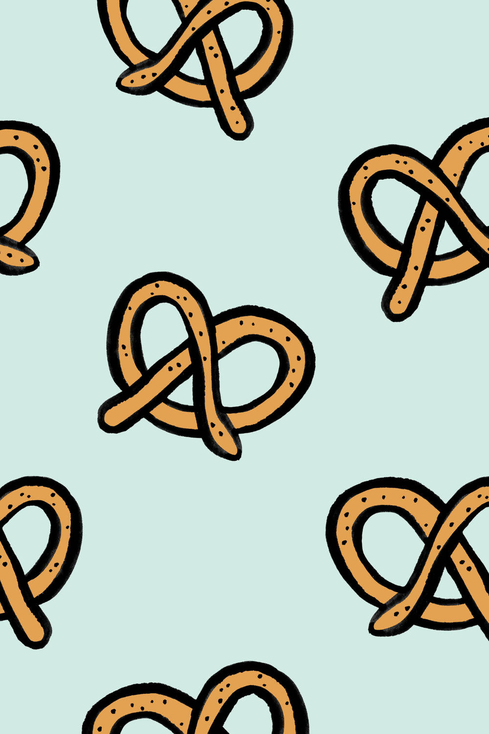 Cute Pretzel Art Background