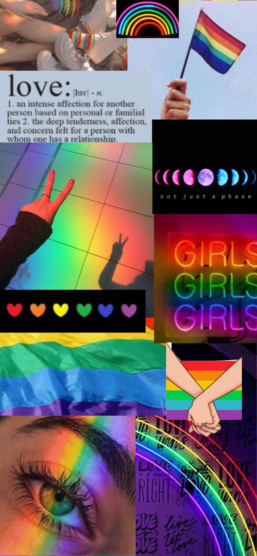 Cute Pride Aesthetic Collage Art Background